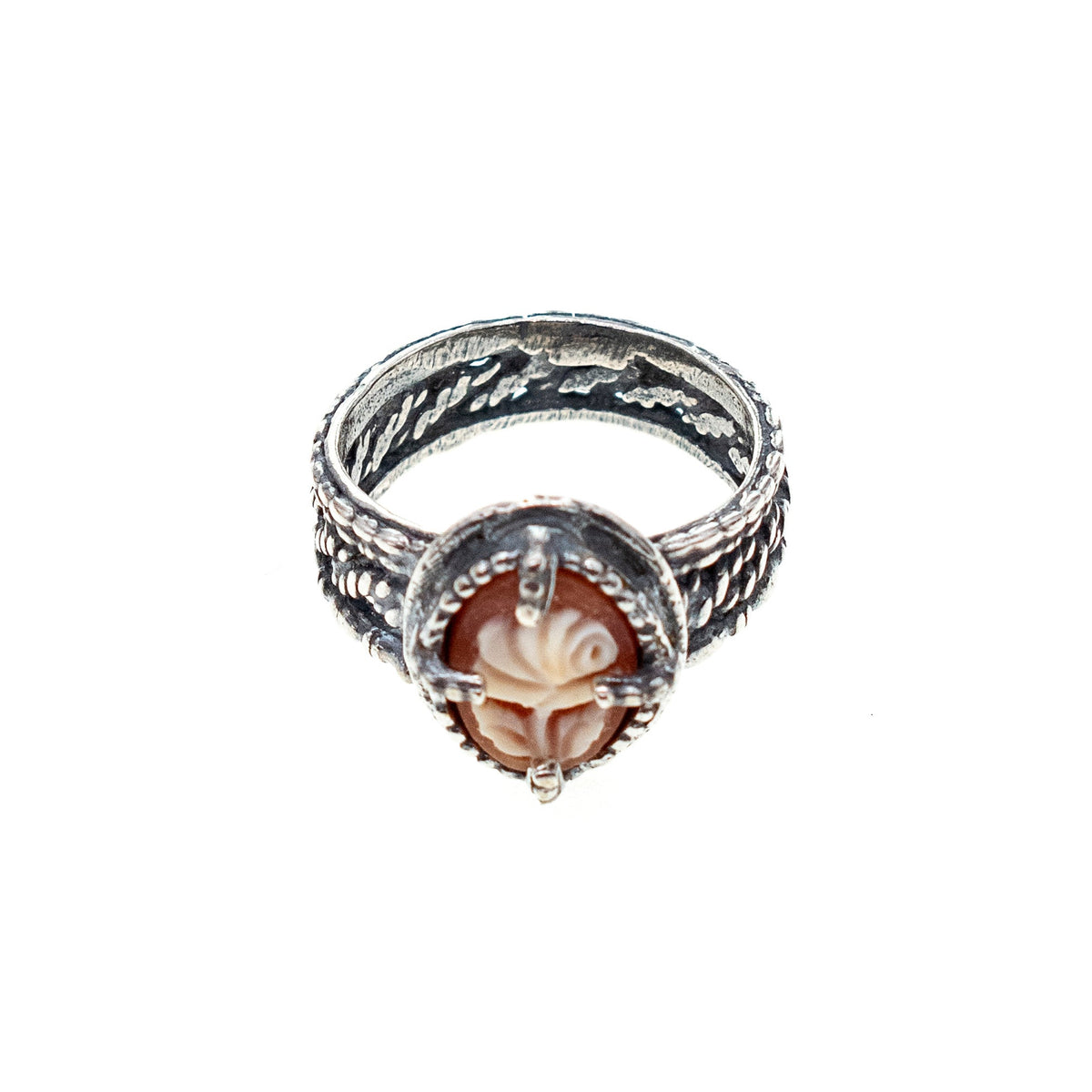 Camee Ring Rood – Sterling Zilver – Gem Kingdom