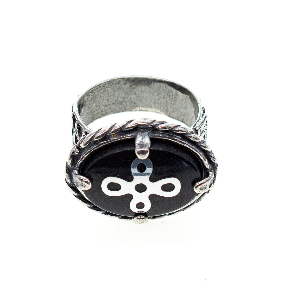 Knot Ring Black – Sterling Silver – Gem Kingdom