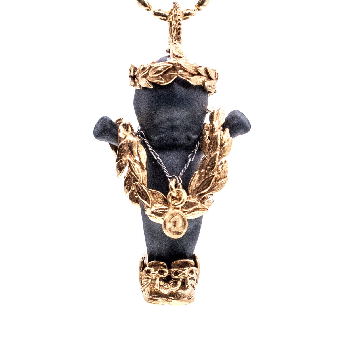 Olympia Black And Gold Necklace – Gold Plated – Gem Kingdom