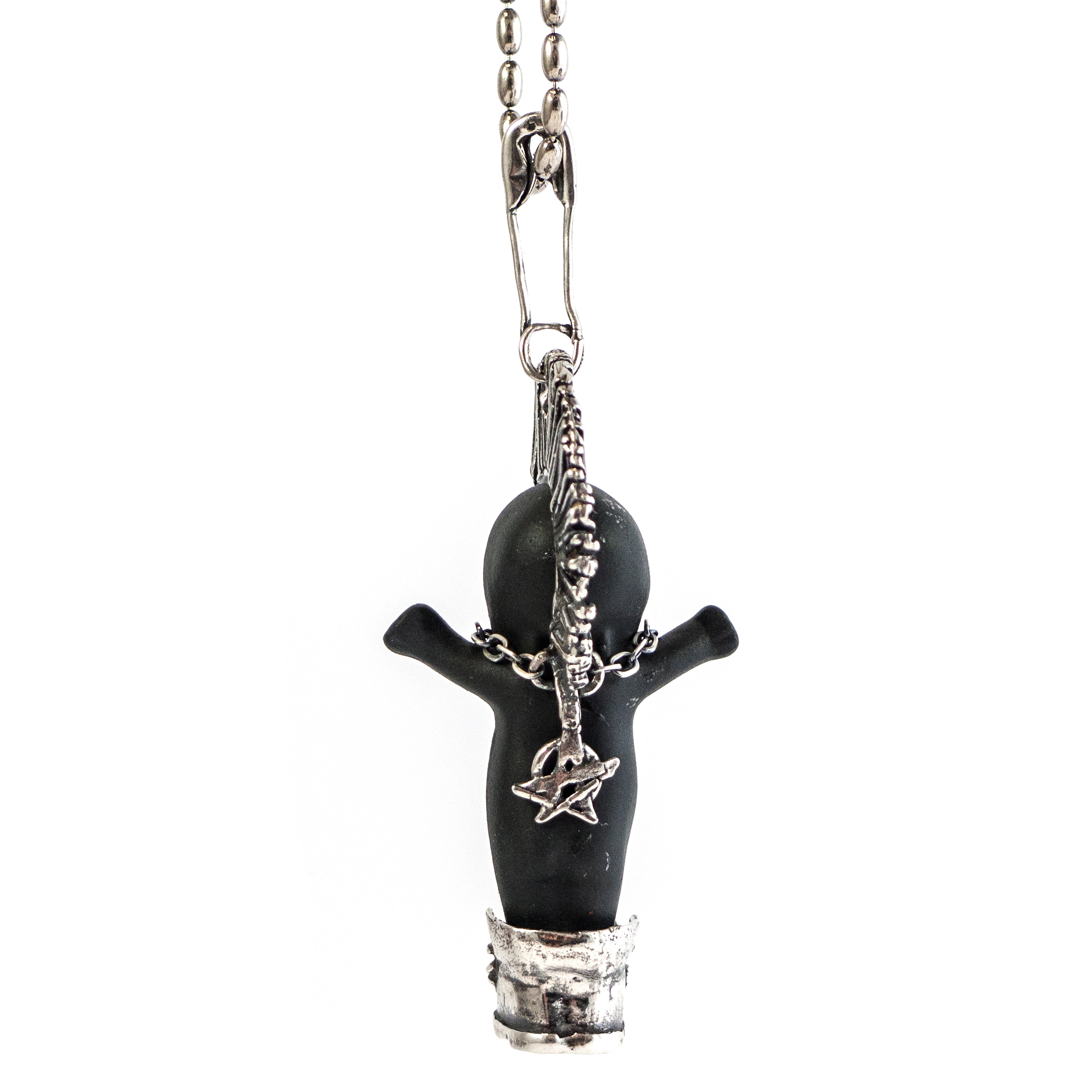 Little Sid Black And Silver Necklace – Sterling Silver – Gem Kingdom