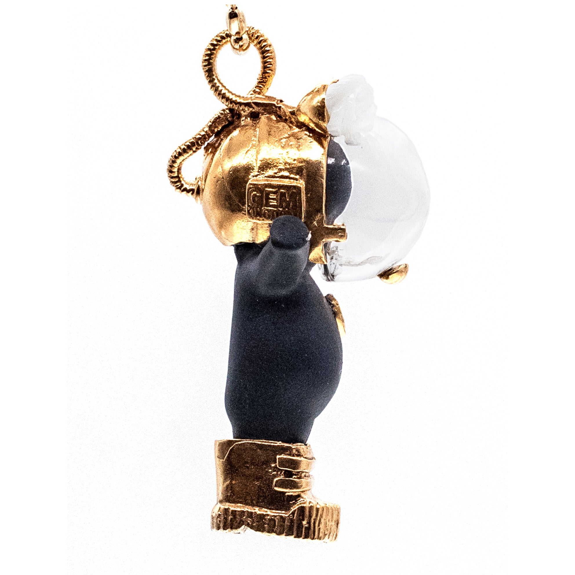 Major Tom Black And Gold Necklace – Gold Plated – Gem Kingdom