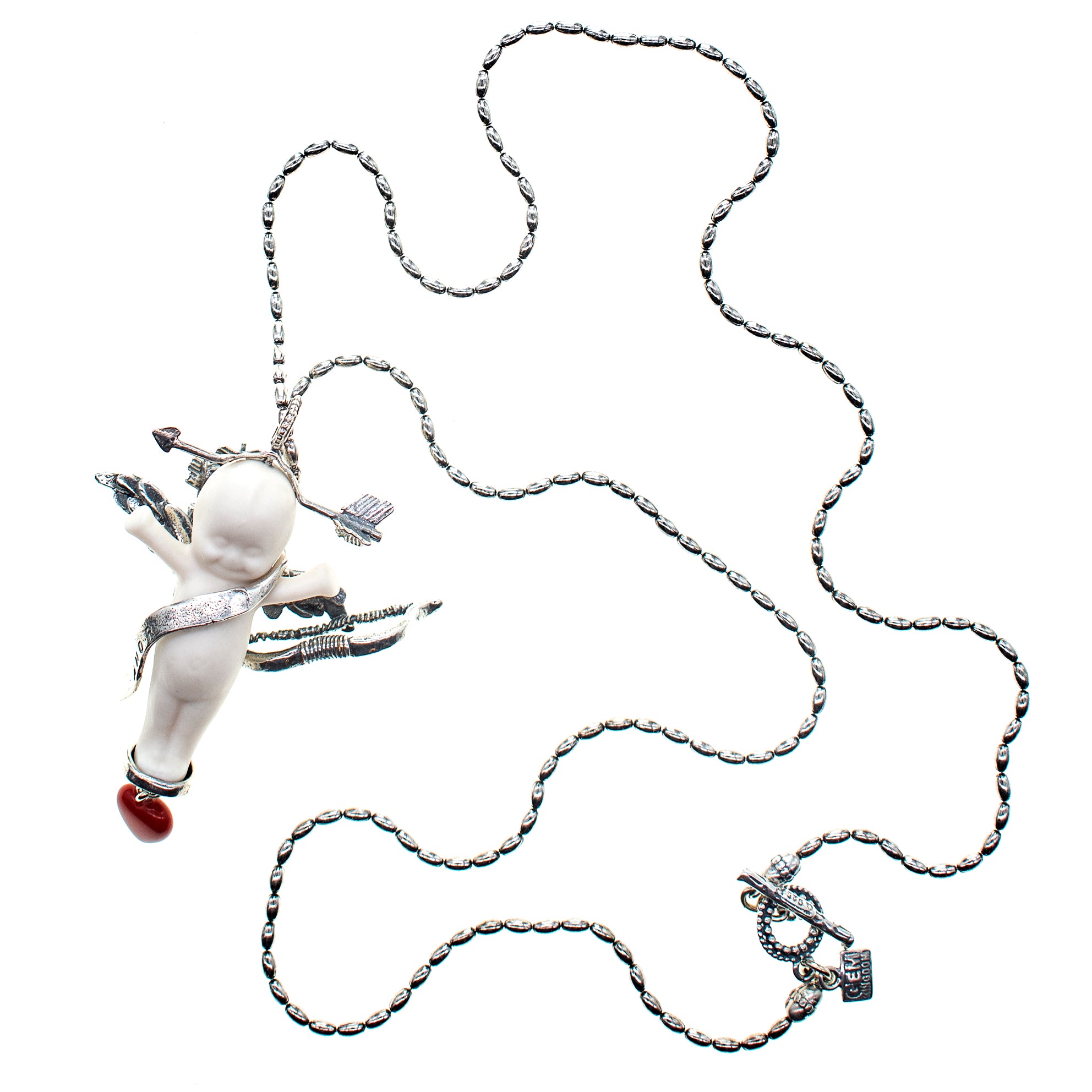 "Amor" Ketting Wit En Zilver