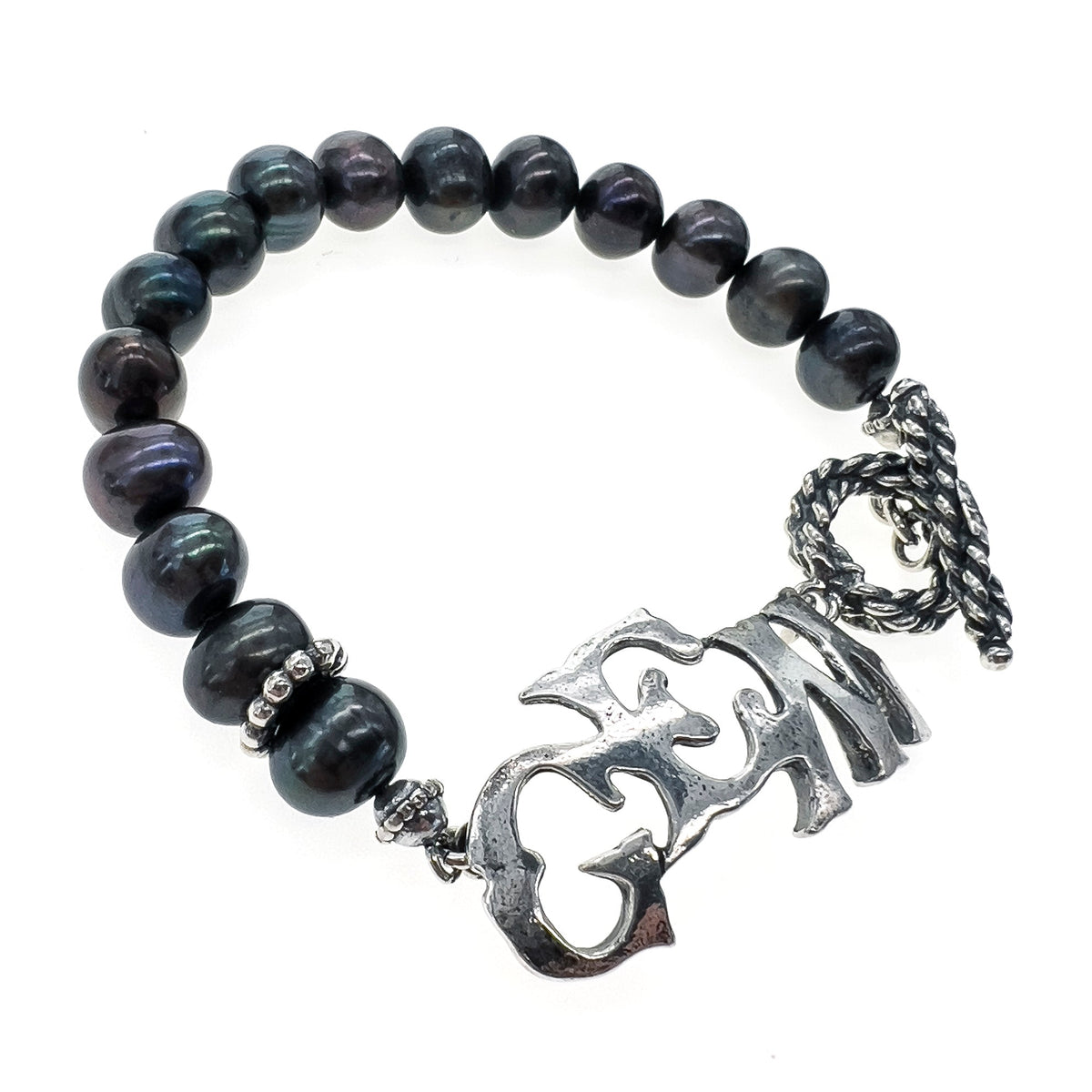 Back to the Future GEM Pearl Bracelet Black