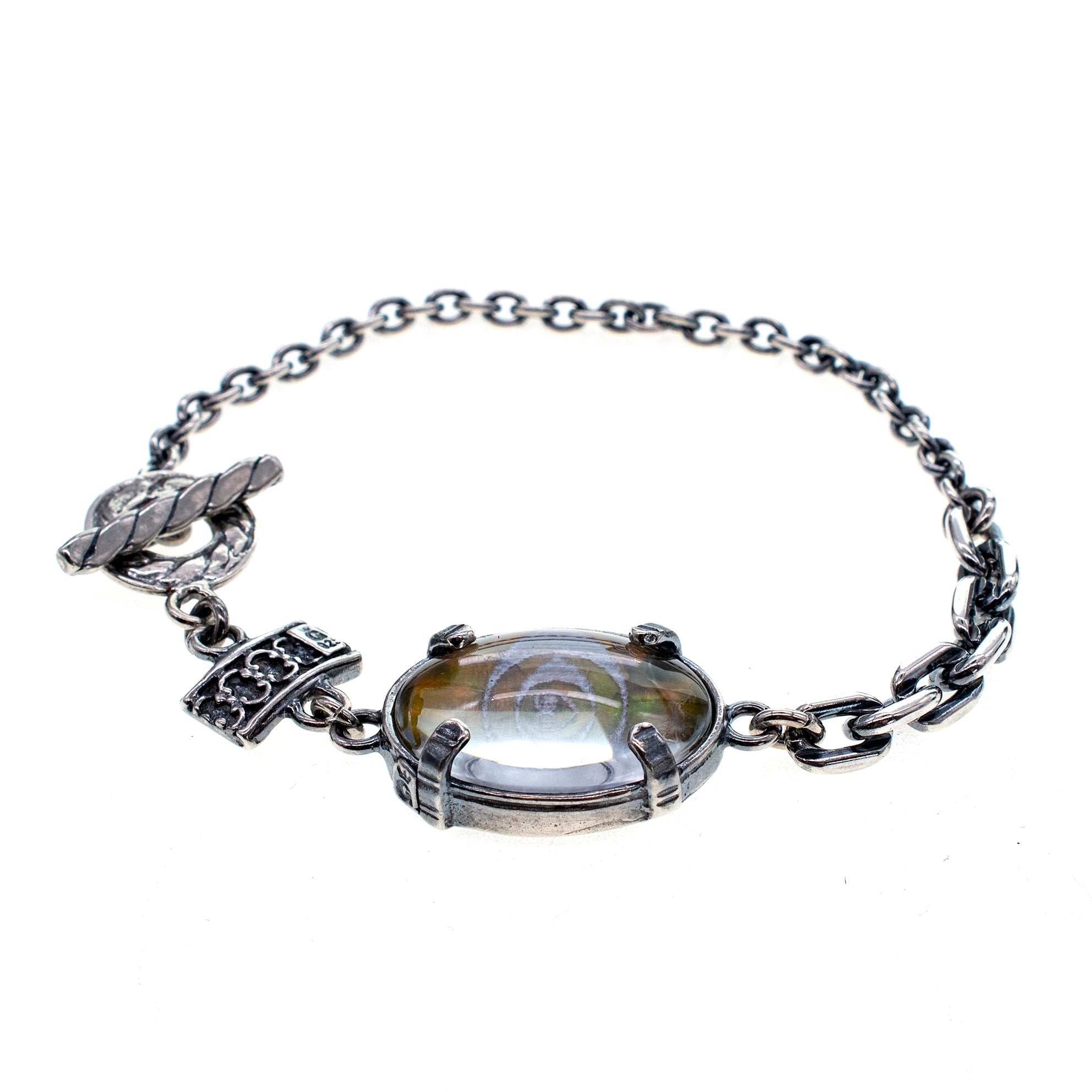 Green Eye Bracelet – Sterling Silver – Gem Kingdom