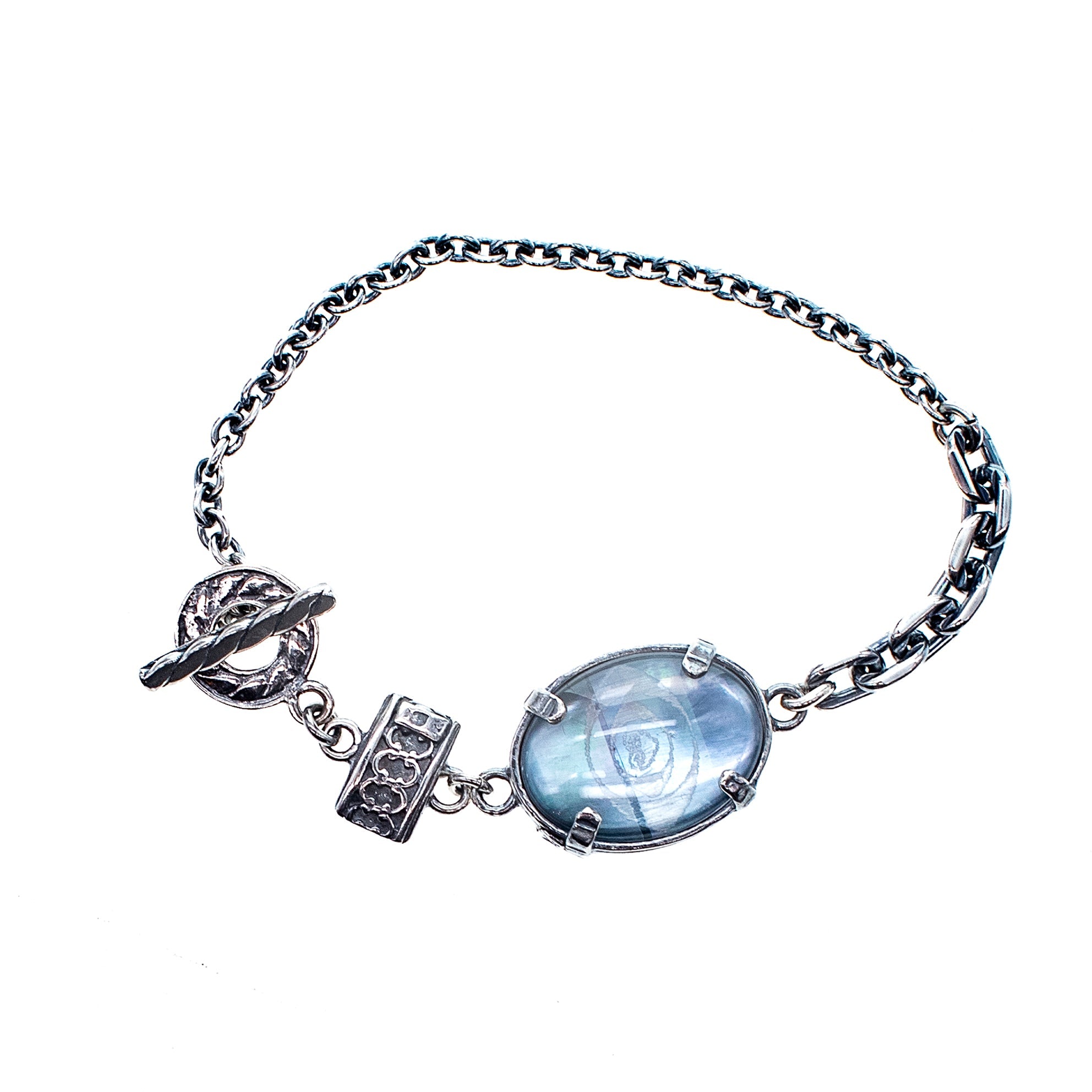 Grey Eye Bracelet – Sterling Silver – Gem Kingdom