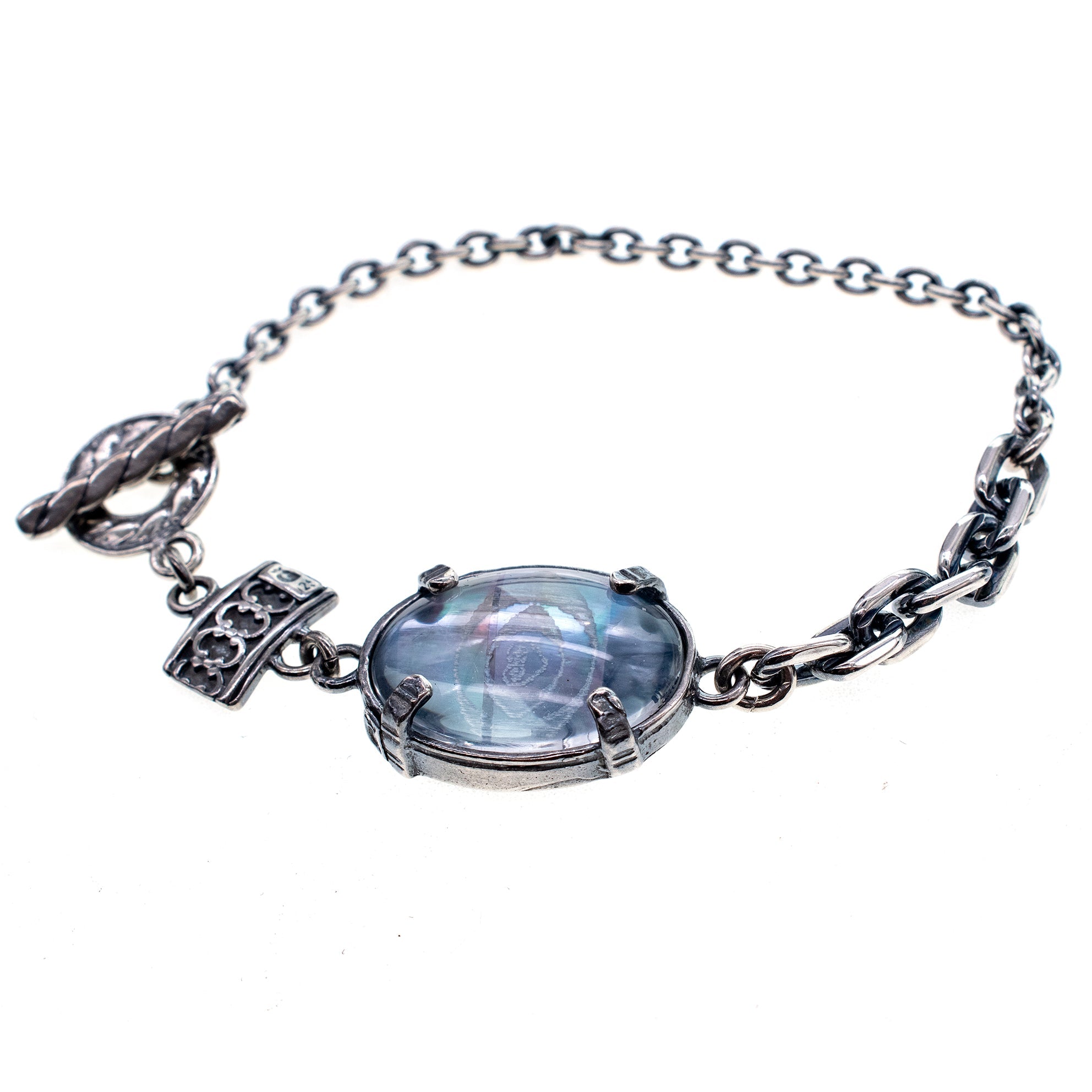 Grey Eye Bracelet – Sterling Silver – Gem Kingdom