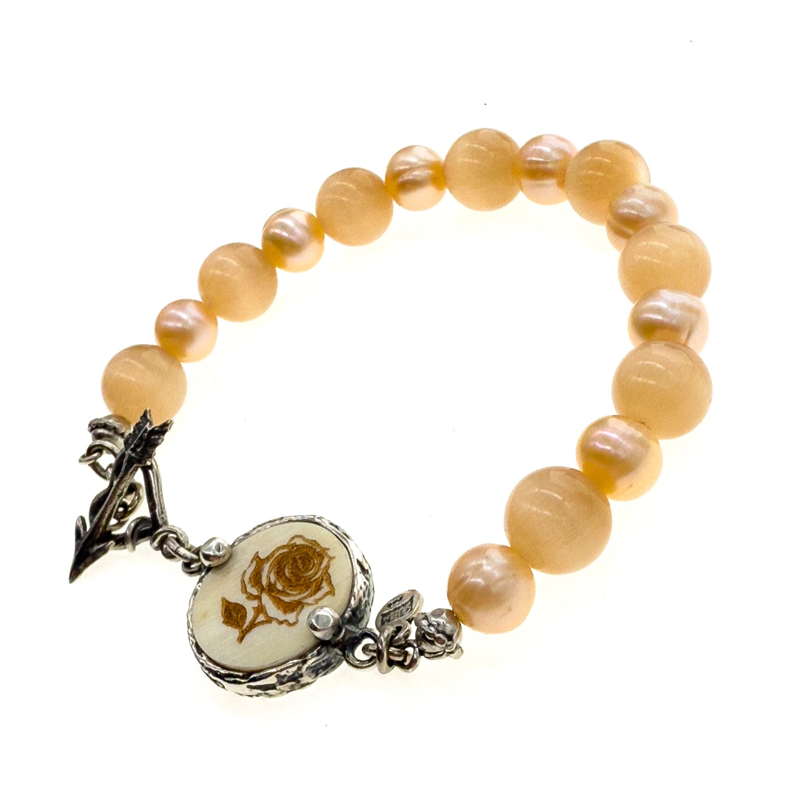 Beaded Bracelet Pink – Sterling Silver – Gem Kingdom