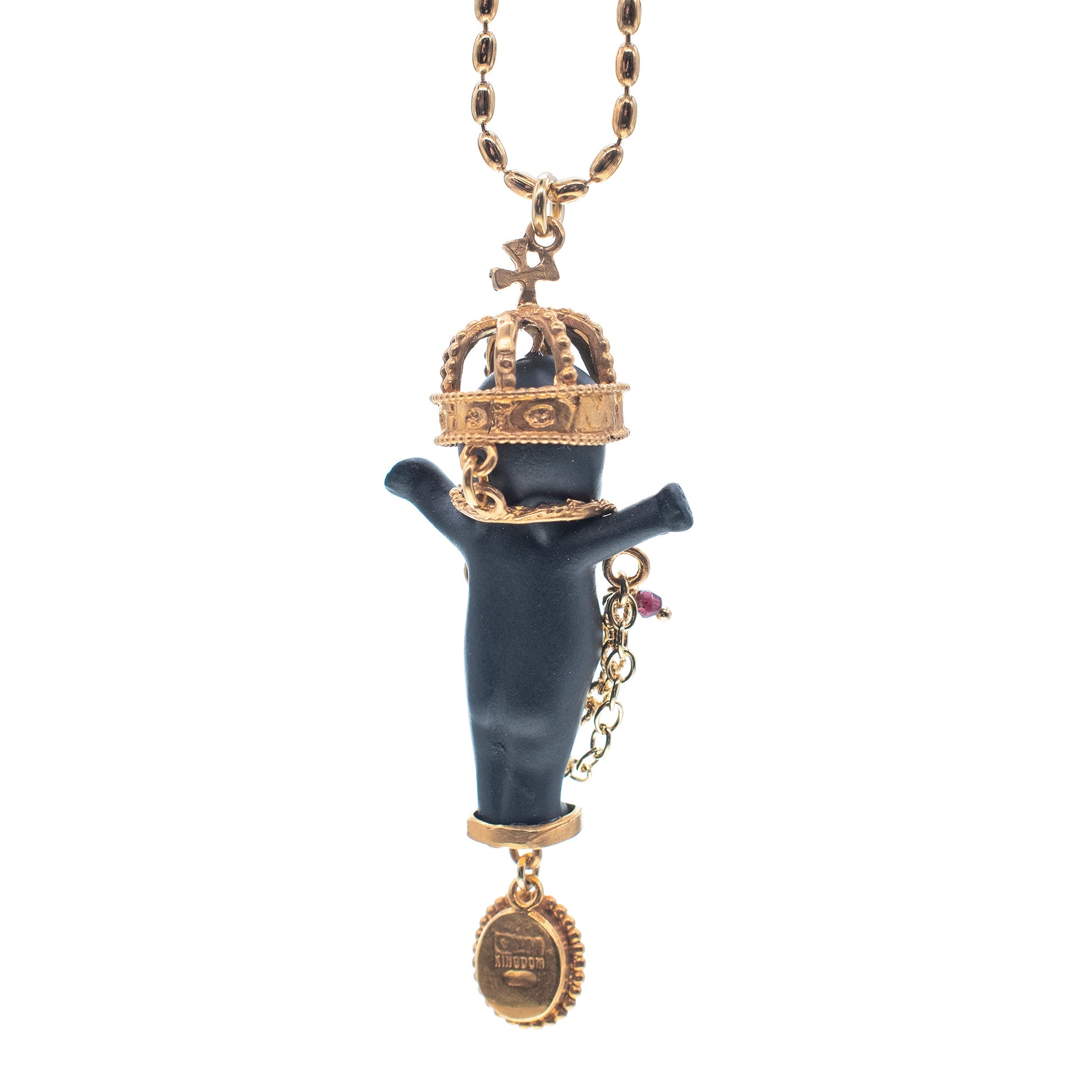 Gem Baby Black And Gold Necklace – Gold Plated – Gem Kingdom