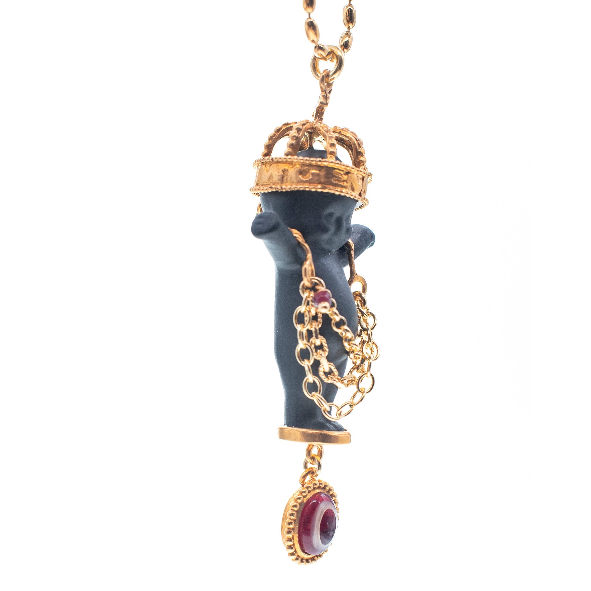 Gem Baby Black And Gold Necklace – Gold Plated – Gem Kingdom