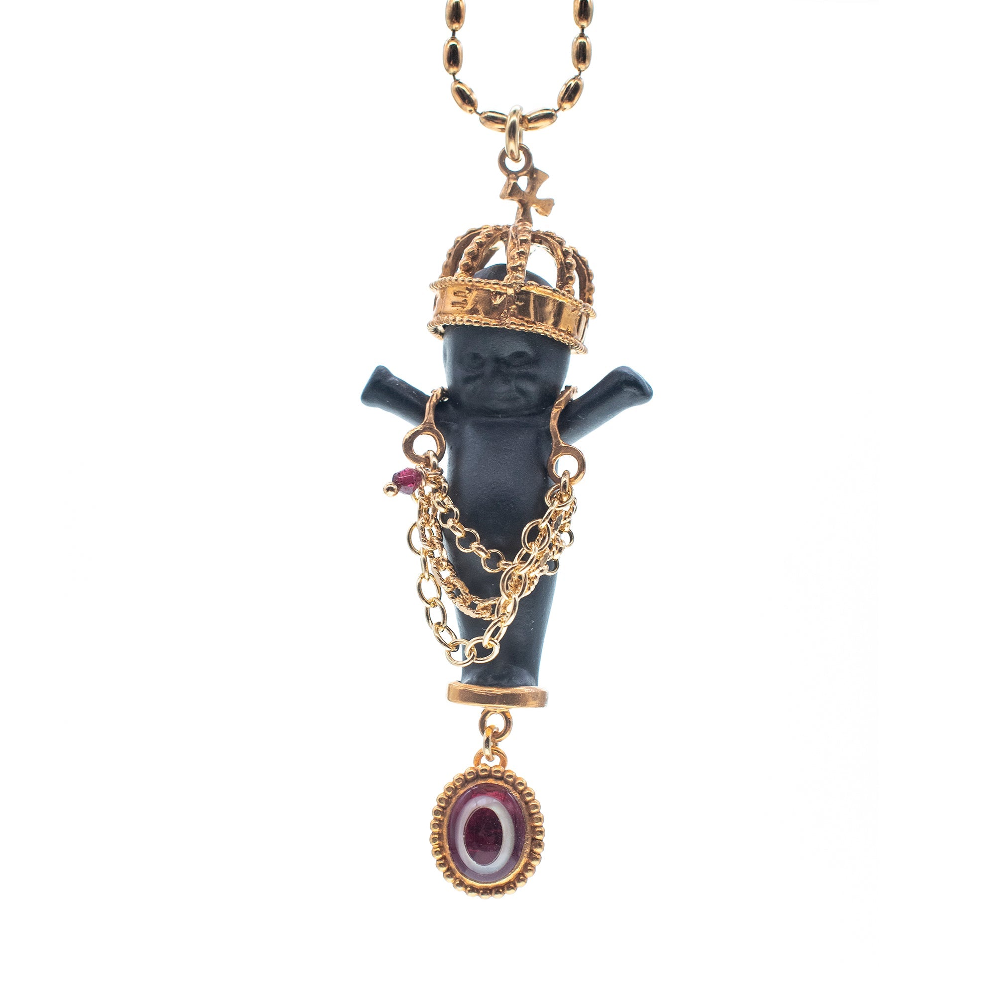 Gem Baby Black And Gold Necklace – Gold Plated – Gem Kingdom