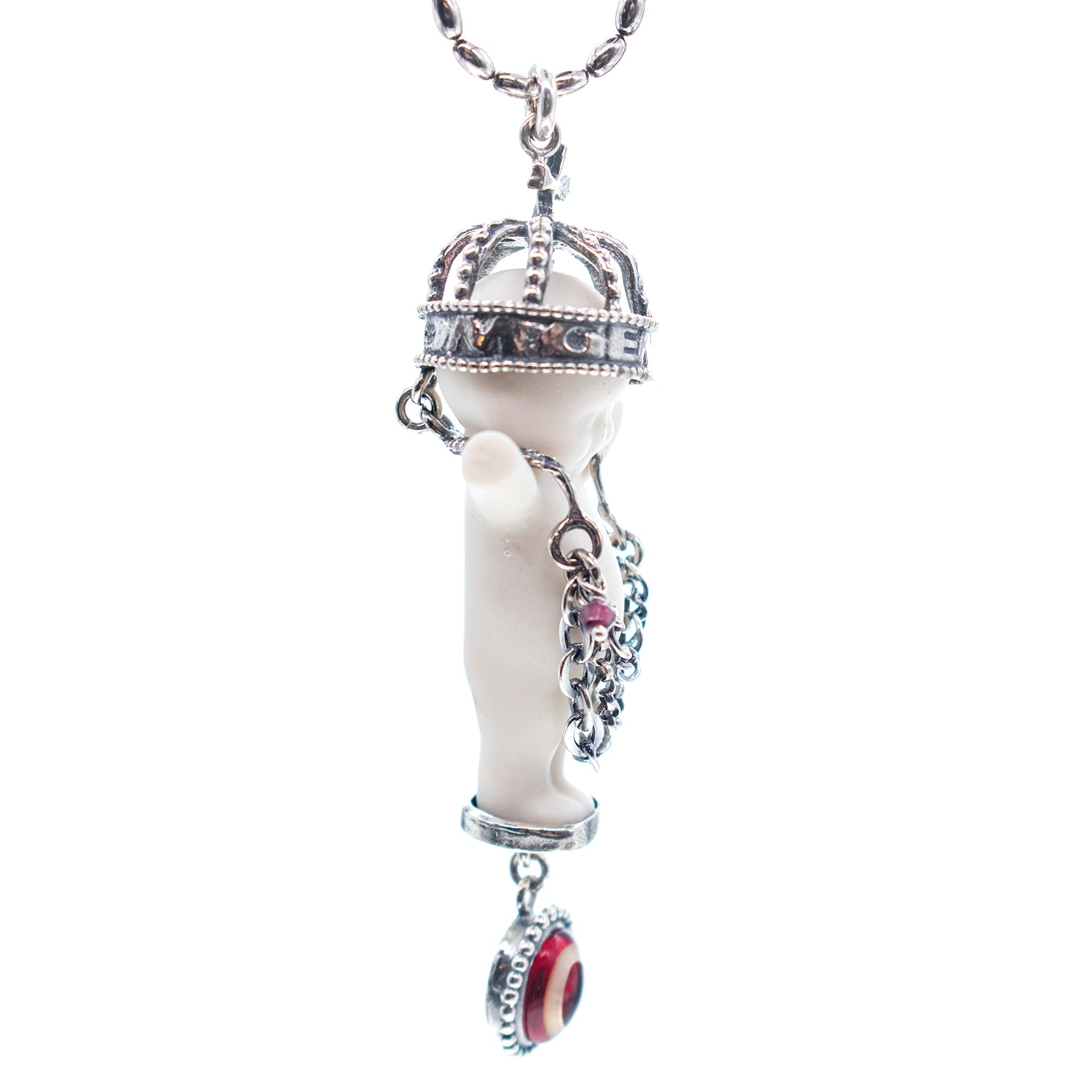 Gem Baby White And Silver Necklace – Sterling Silver – Gem Kingdom