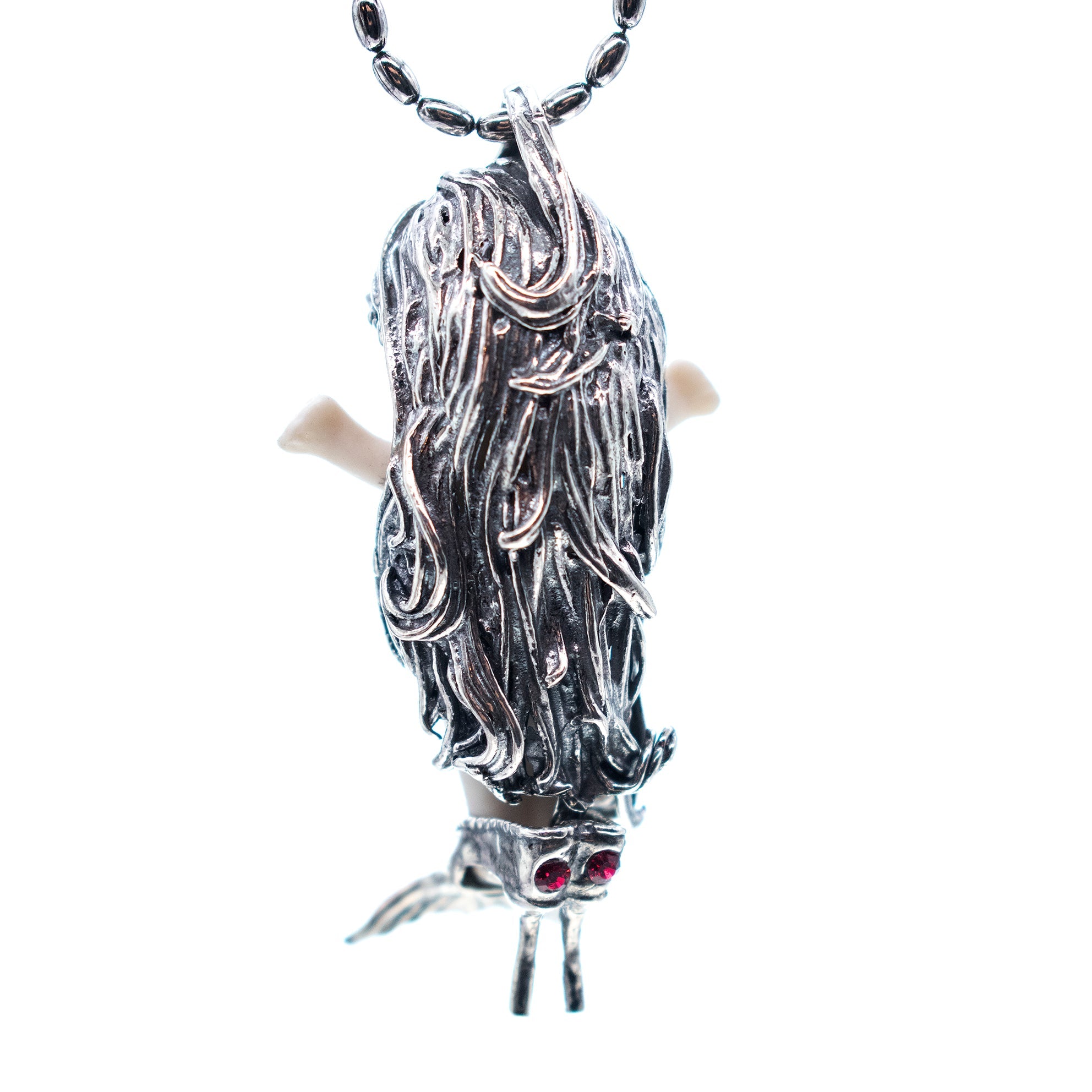 Flipper White And Silver Necklace – Sterling Silver – Gem Kingdom