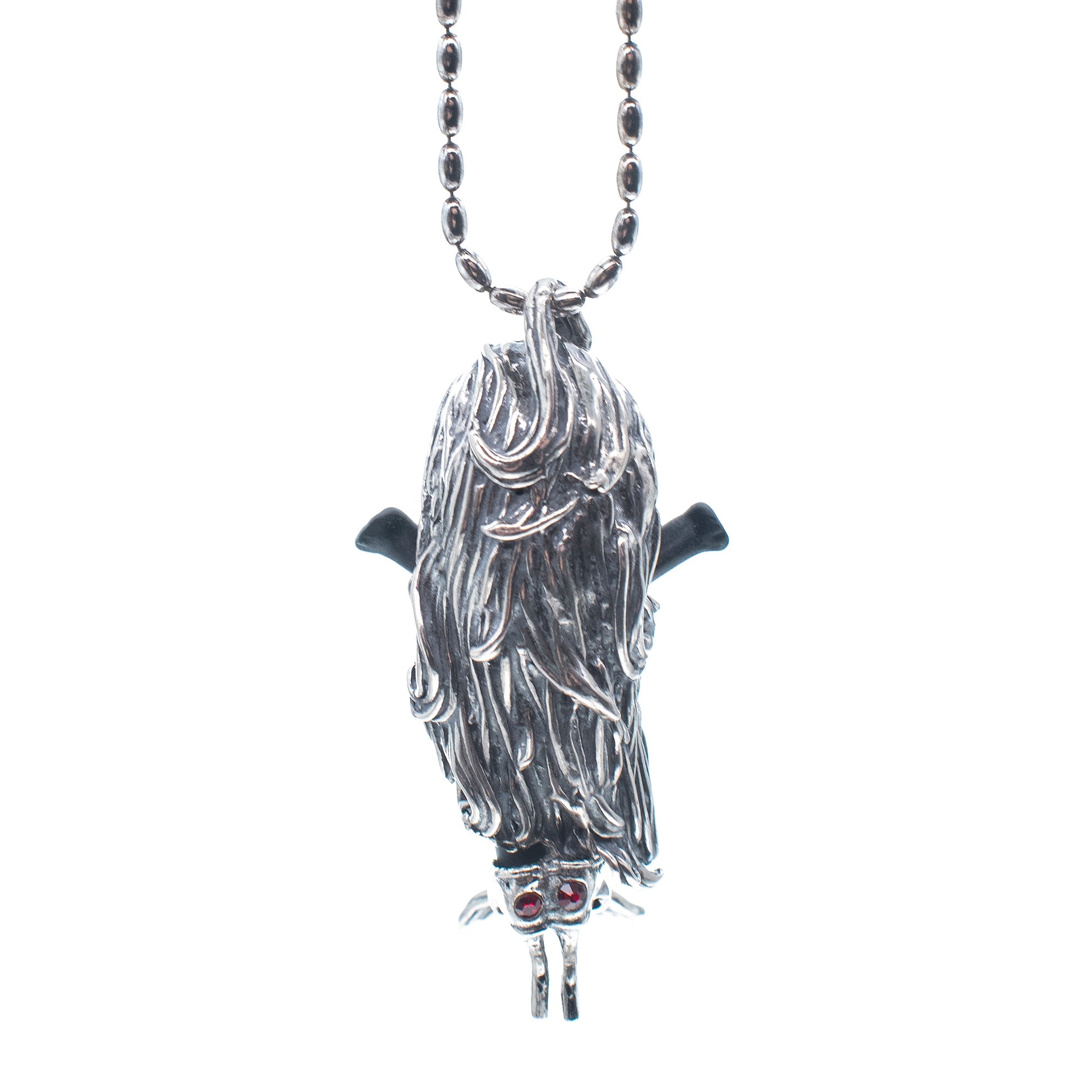 Flipper Black And Silver Necklace – Sterling Silver – Gem Kingdom
