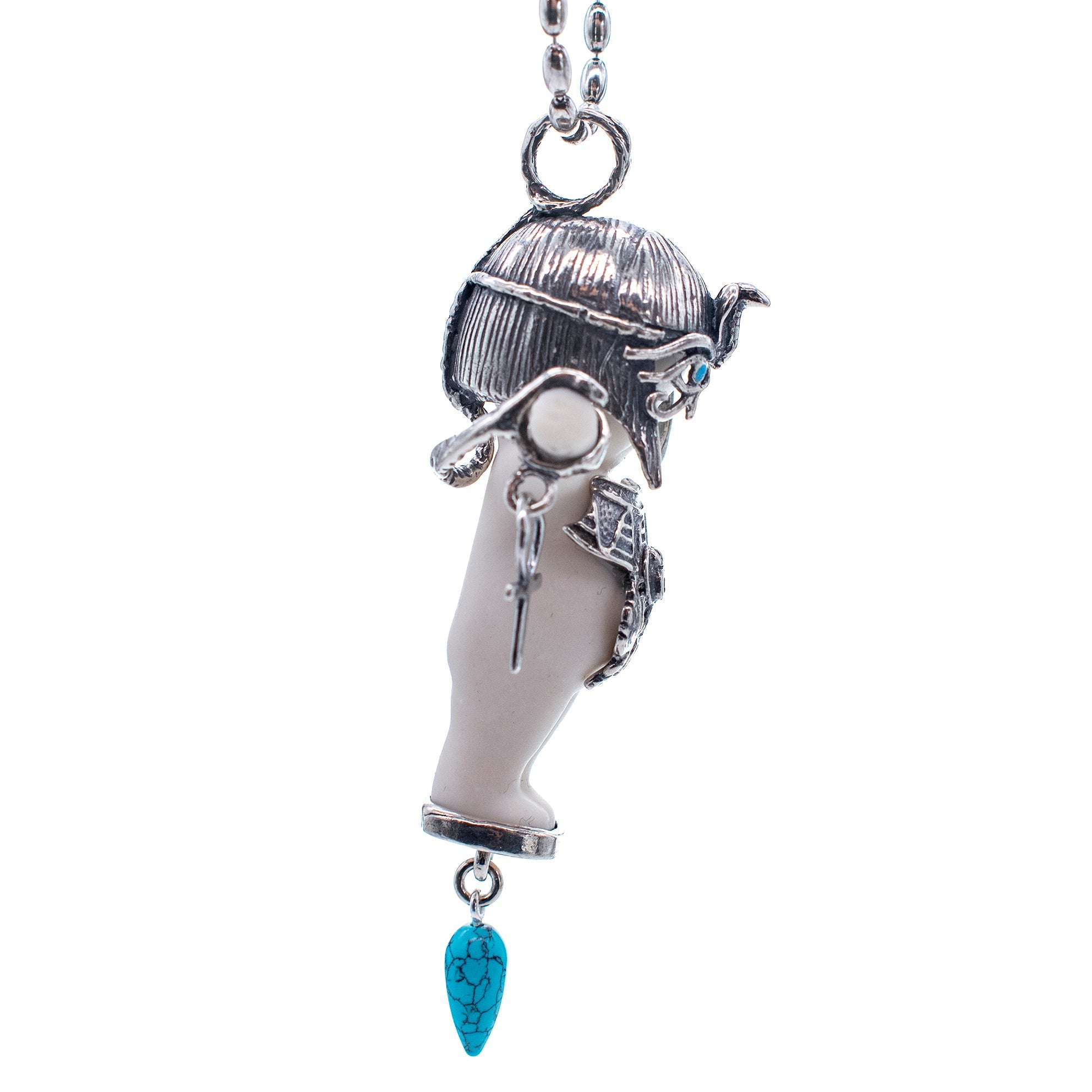 Cleo White And Silver Necklace – Sterling Silver – Gem Kingdom