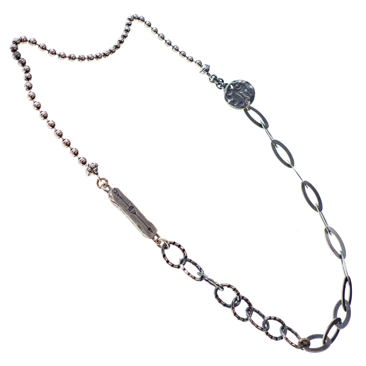 Gemengde Bedel Zilveren Ketting – Zilver – Gem Kingdom