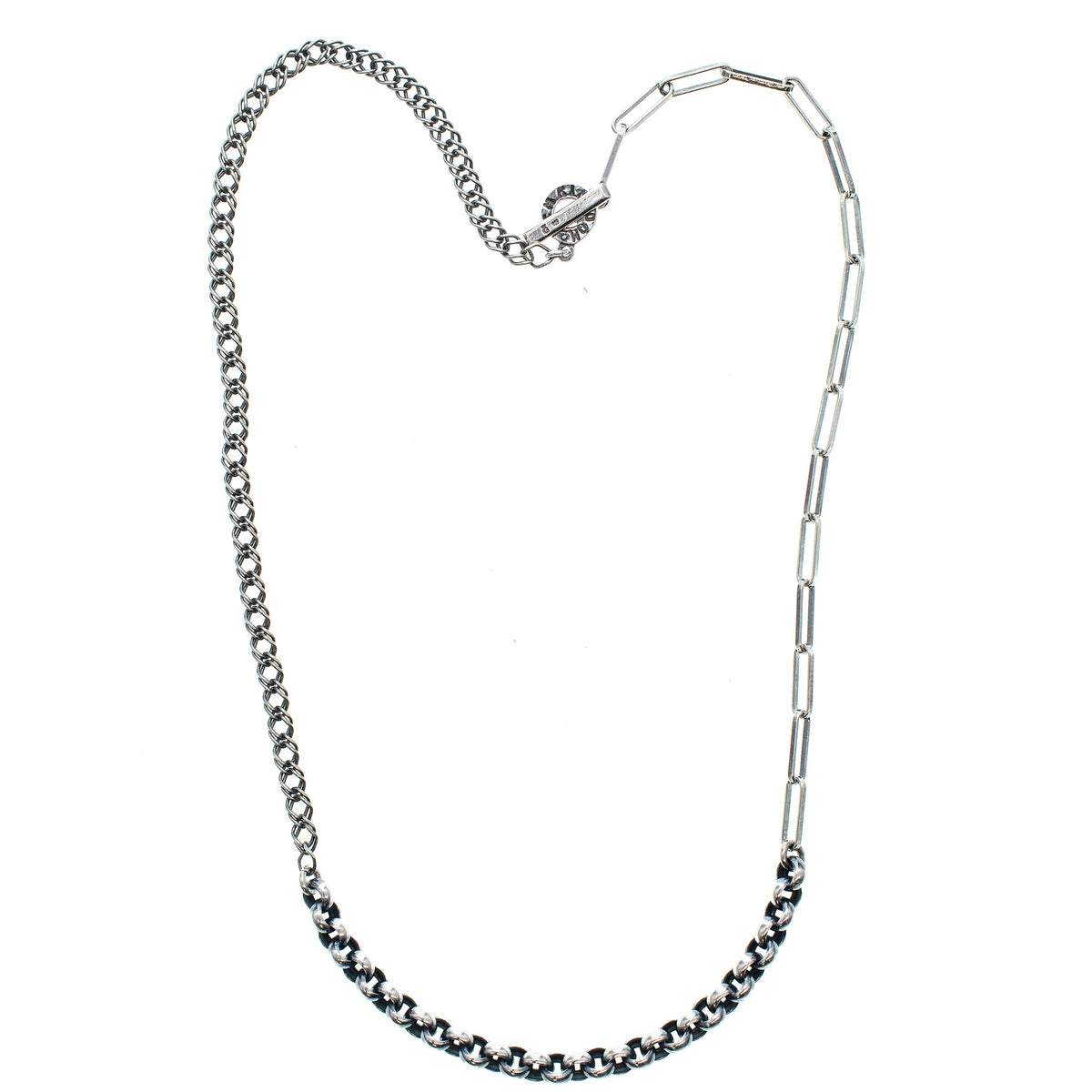 Mixed Link Chain Necklace – Sterling Silver – Gem Kingdom