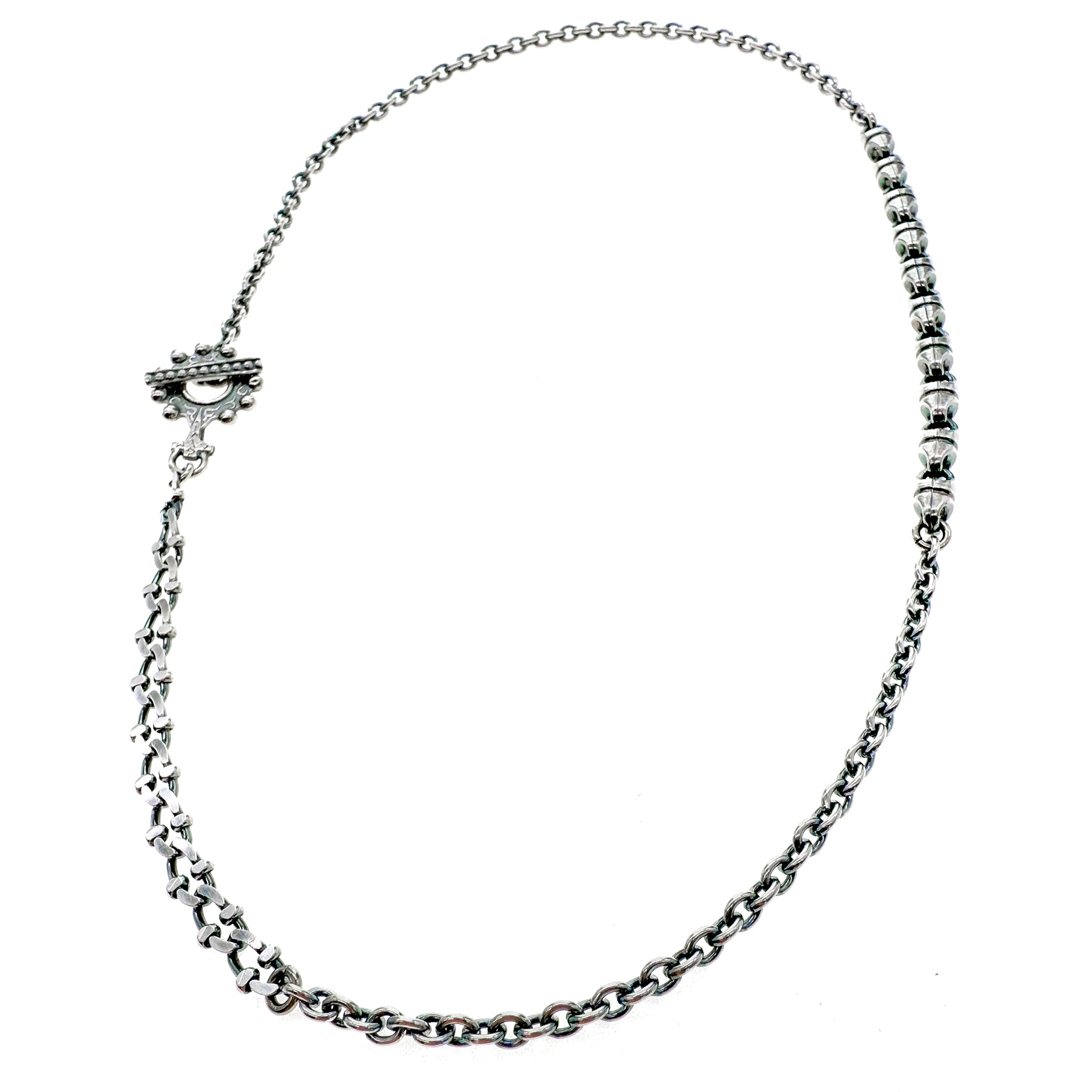 Rosary Sterling Silver Necklace
