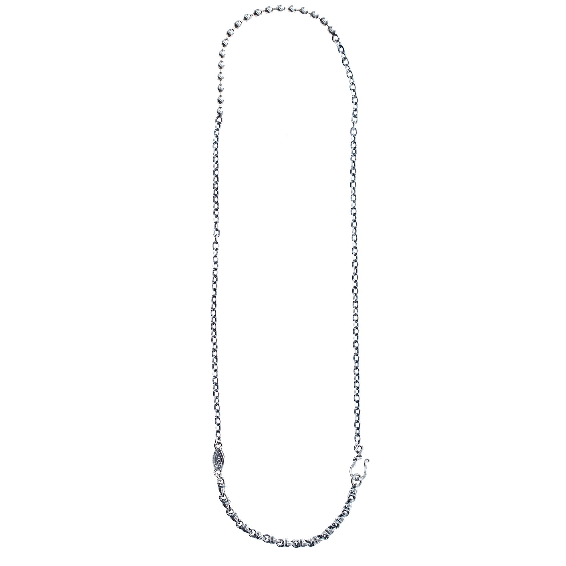 Sterling Silver Mixed Chain Necklace – Sterling Silver – Gem Kingdom