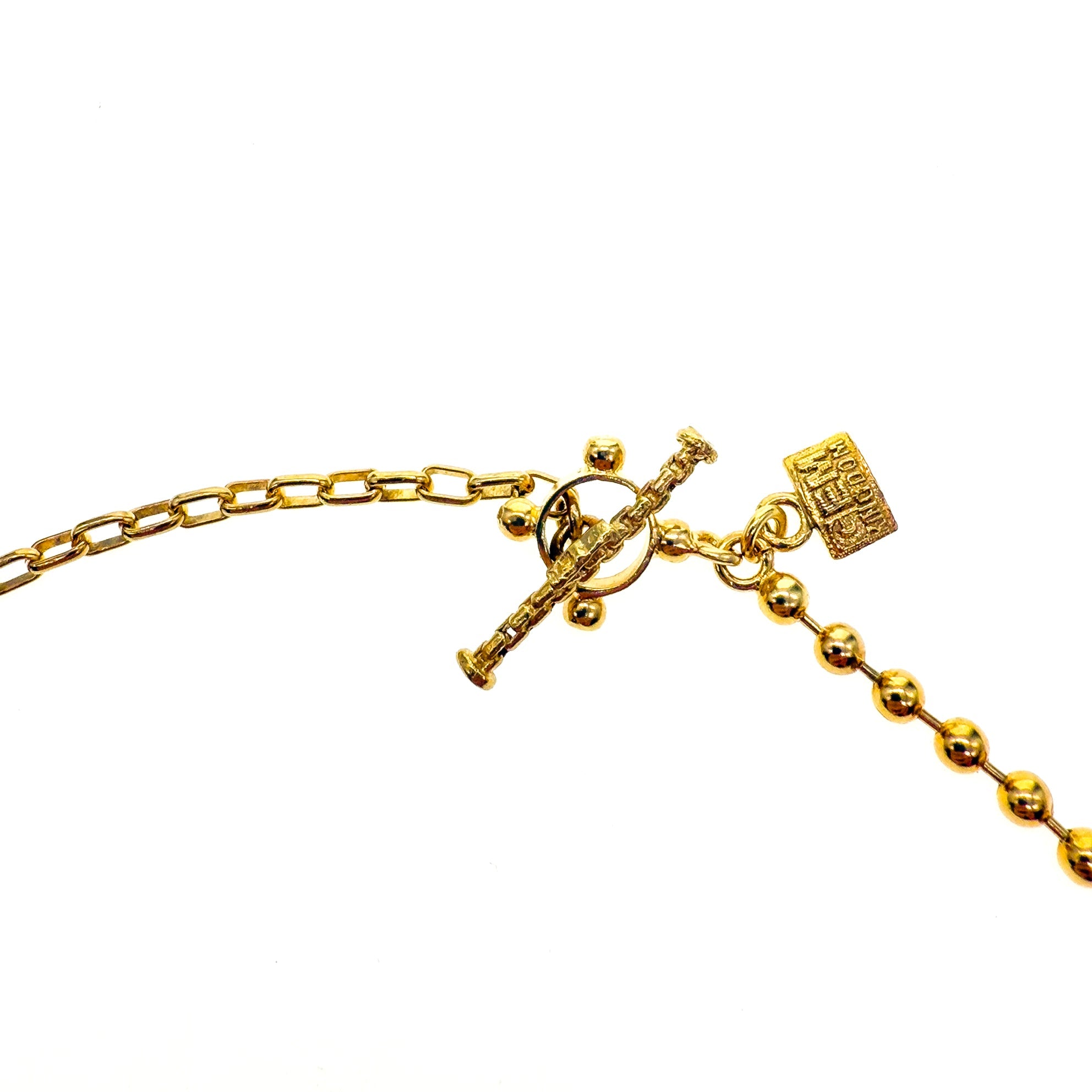 Textured Cross Bar Chain – Gold Plated – Gem Kingdom