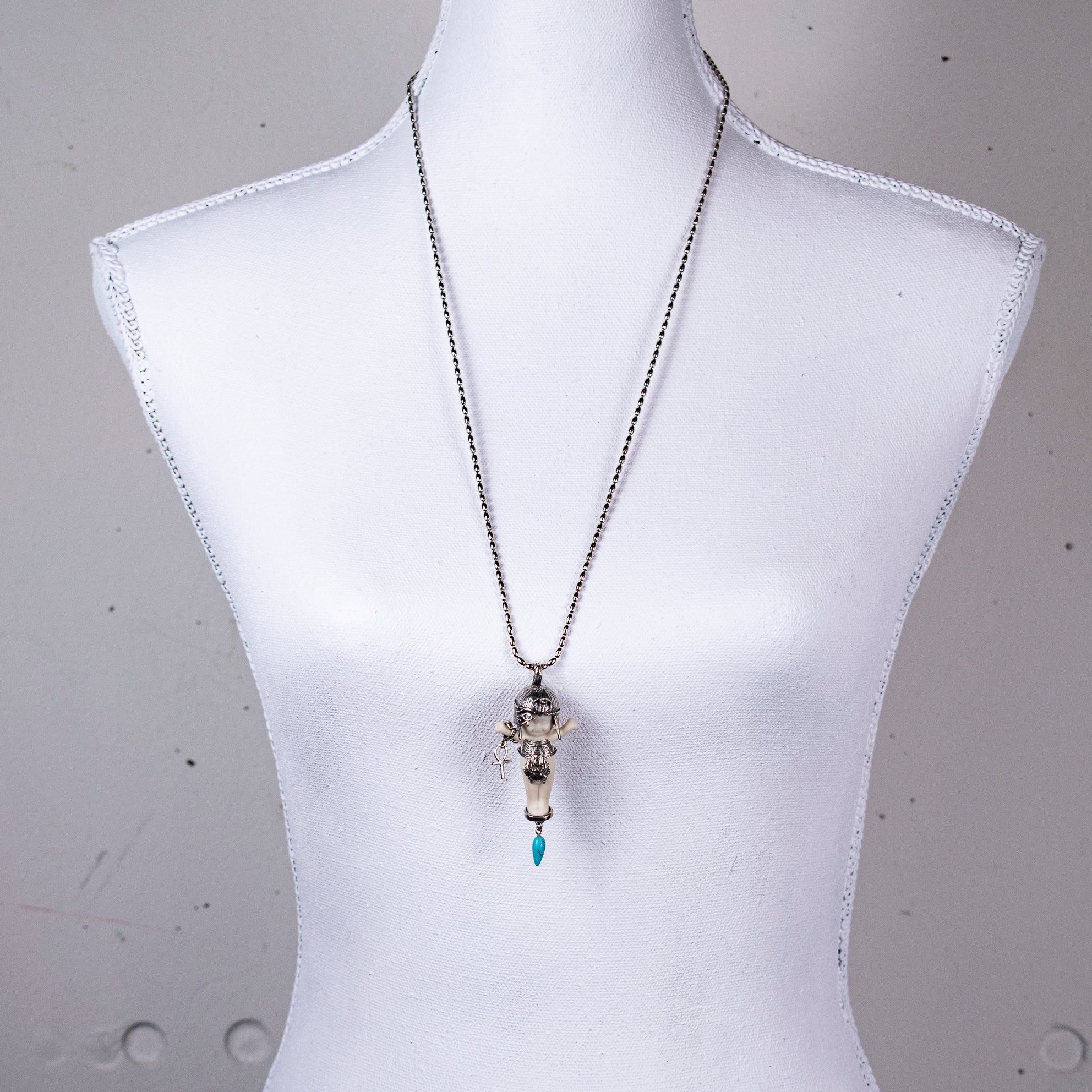 "Cleo" Ketting Wit En Zilver