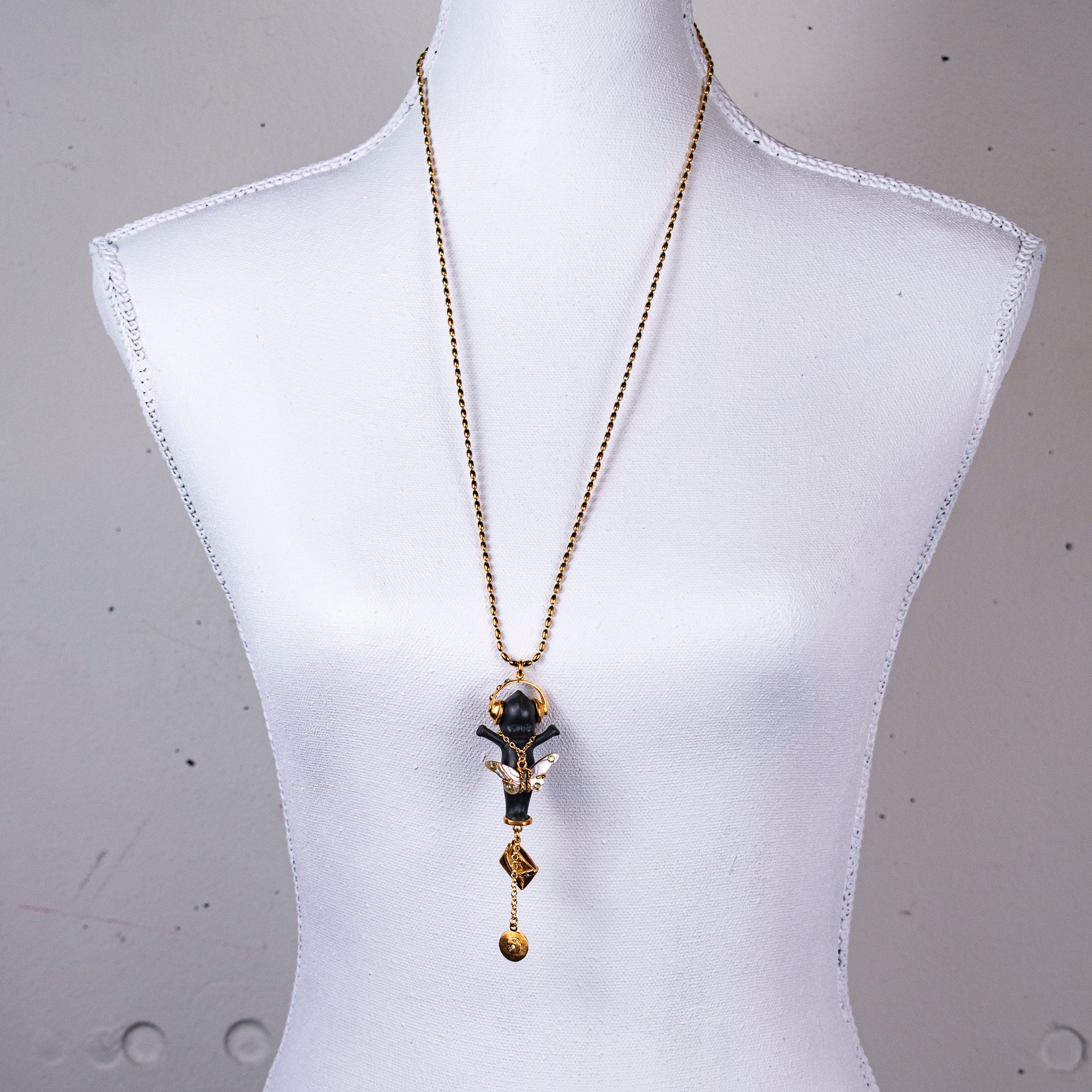 "DJ Party Baby" Ketting Zwart En Goud