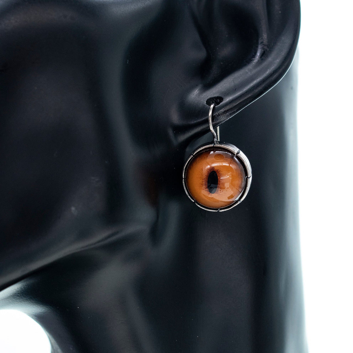 Eye Love You Orange Eye Earrings – Sterling Silver – Gem Kingdom