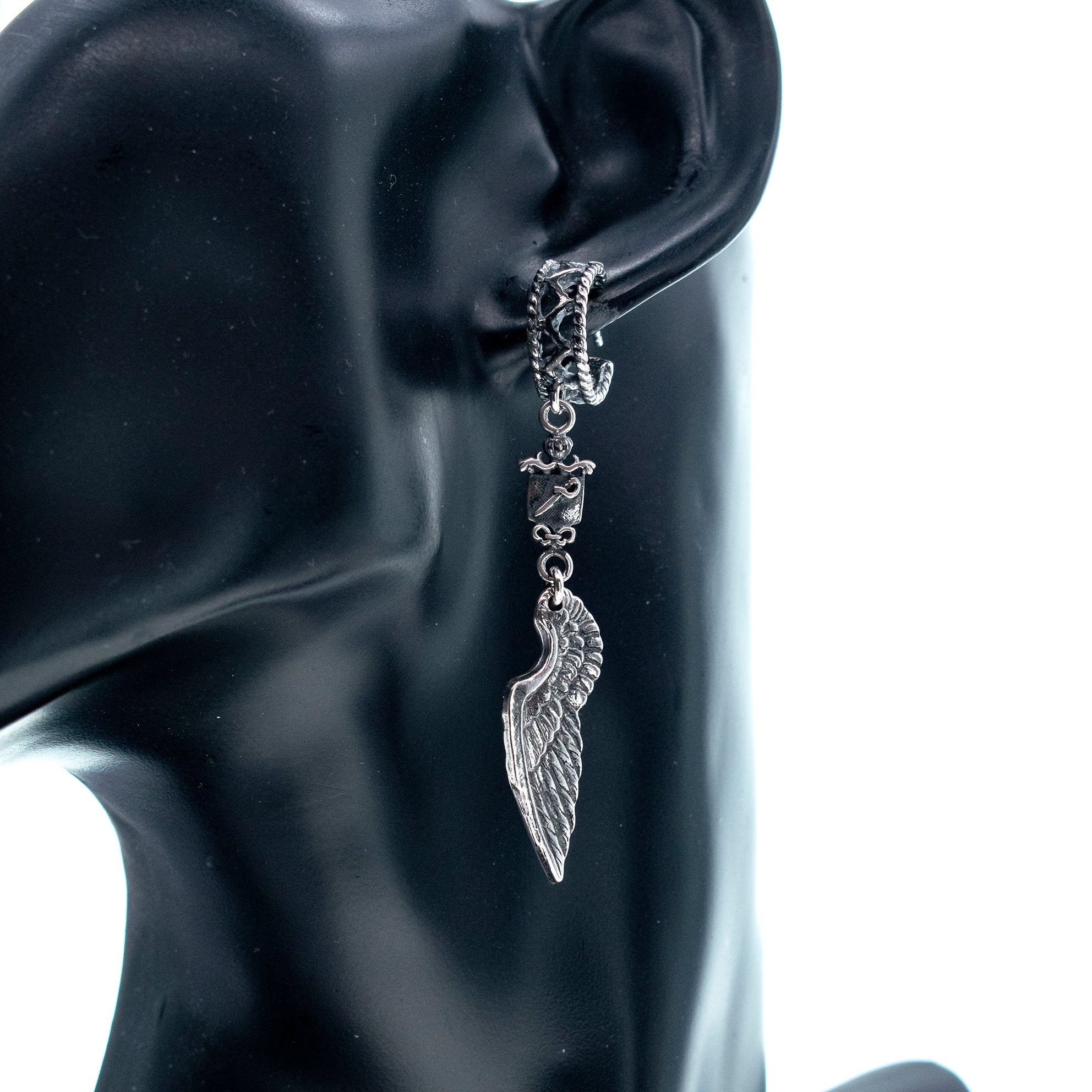 Wing Earrings – Sterling Silver – Gem Kingdom