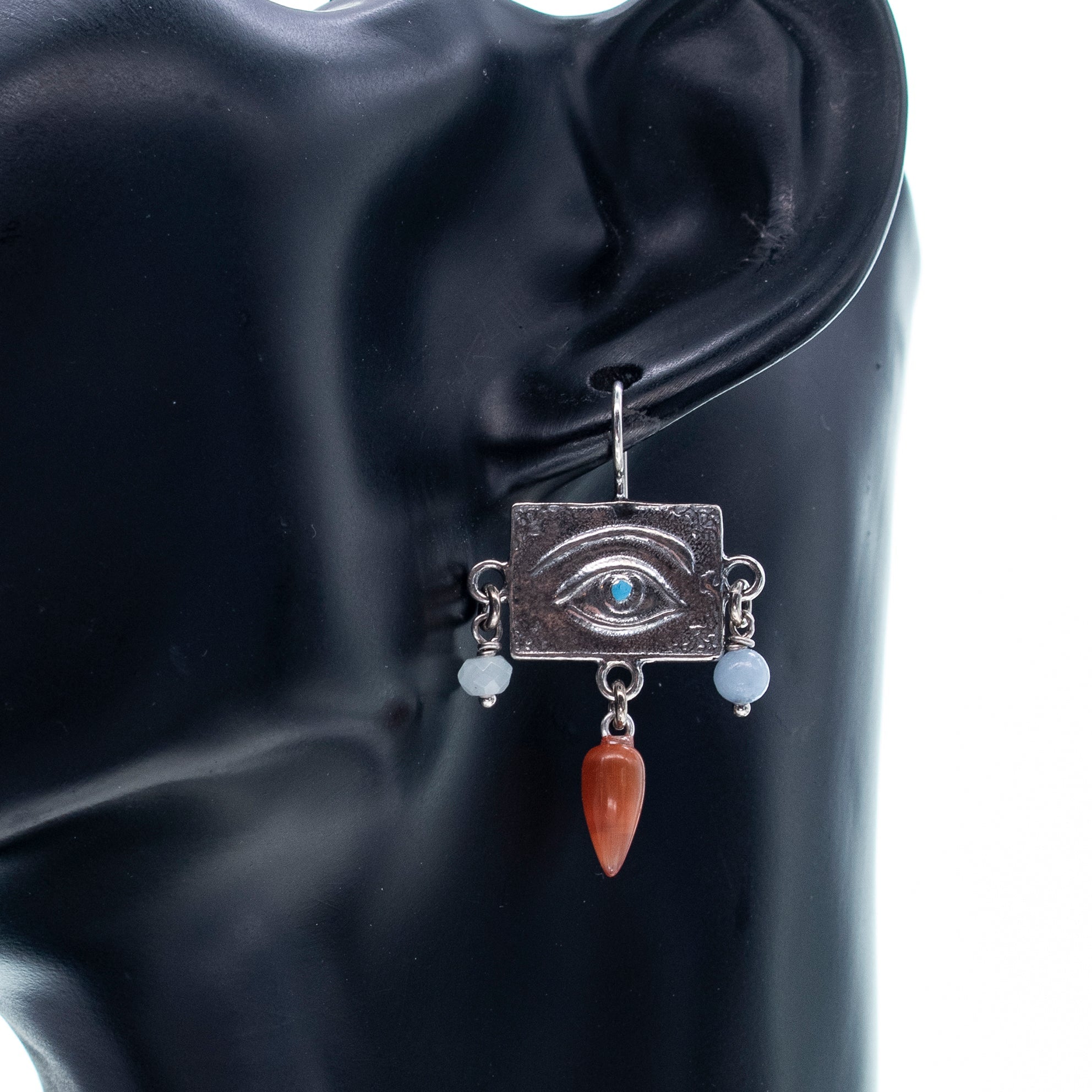 Eye Ex Voto Chandelier Drop Earrings – Sterling Silver – Gem Kingdom