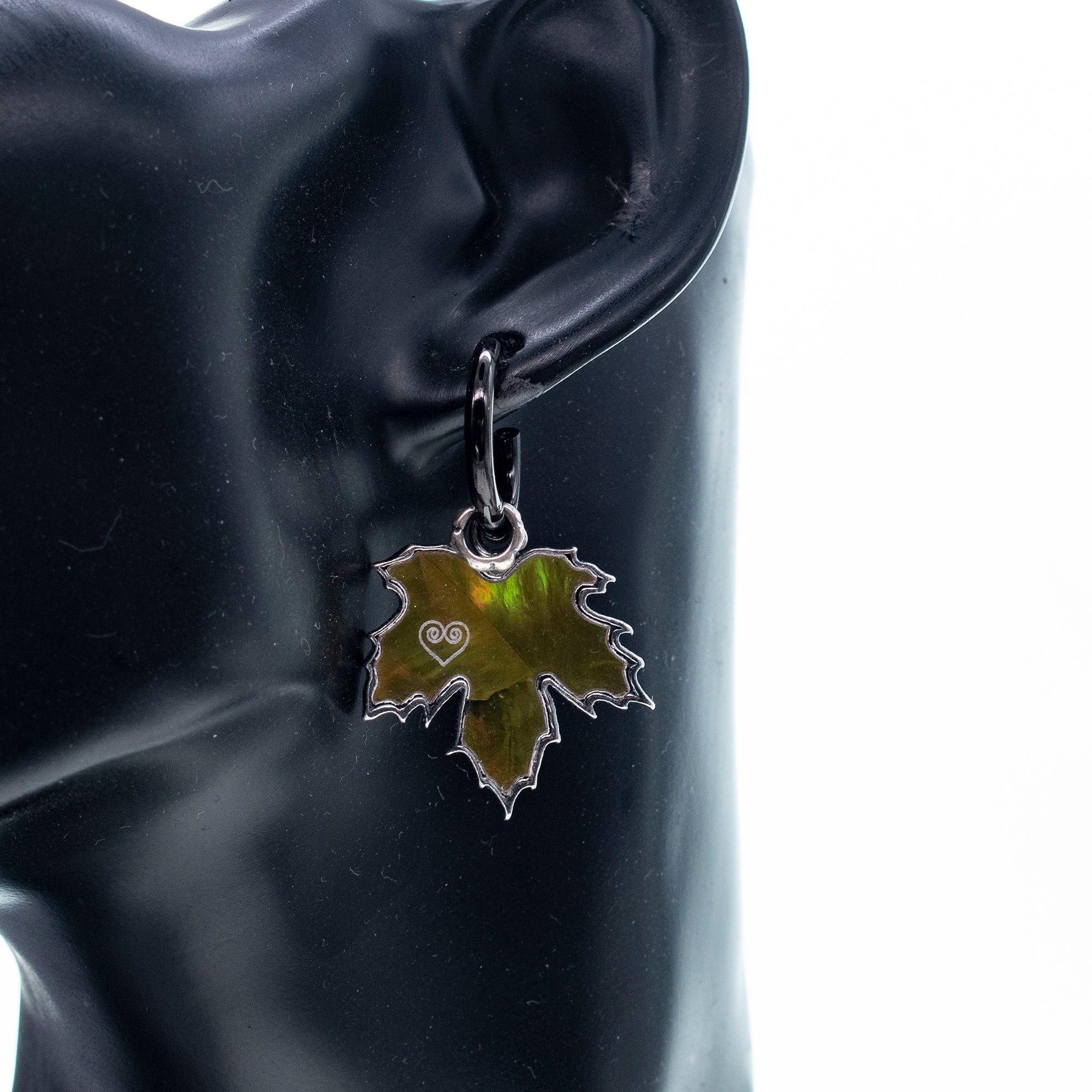 Green Leaf Earrings – Sterling Silver – Gem Kingdom