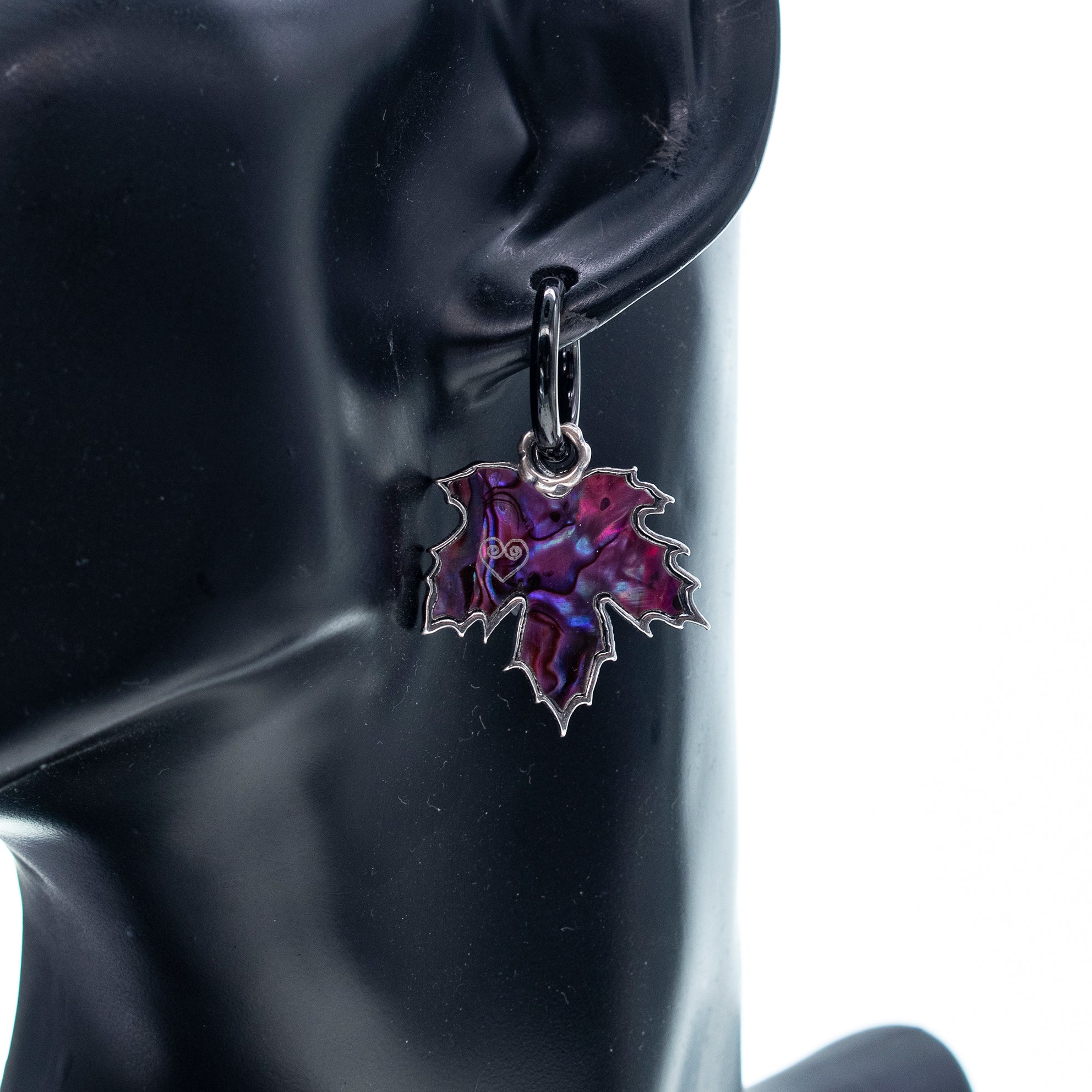 Purple Leaf Earrings – Sterling Silver – Gem Kingdom