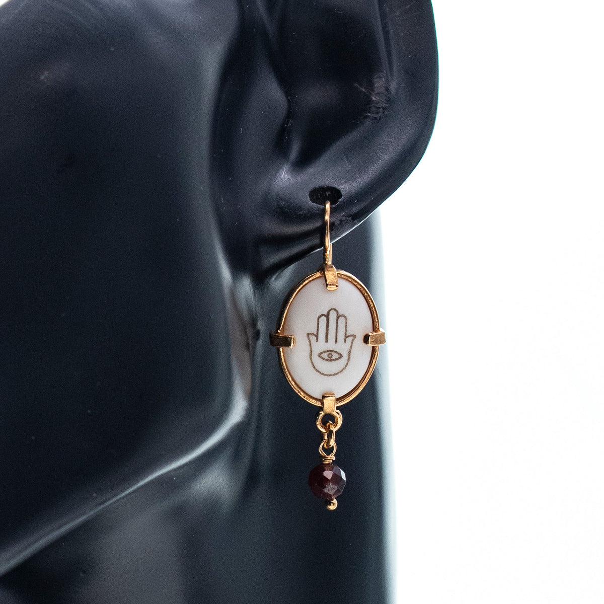 Hamsa Oorbellen – 18K Verguld – Gem Kingdom