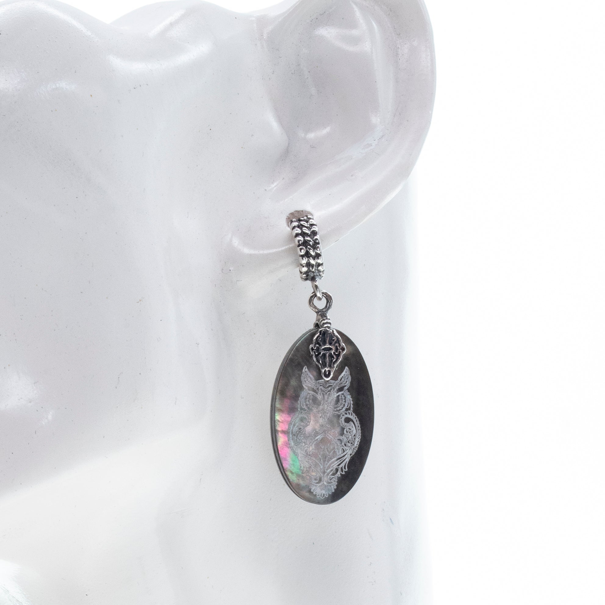 Wolf And Owl Earrings – Sterling Silver – Gem Kingdom