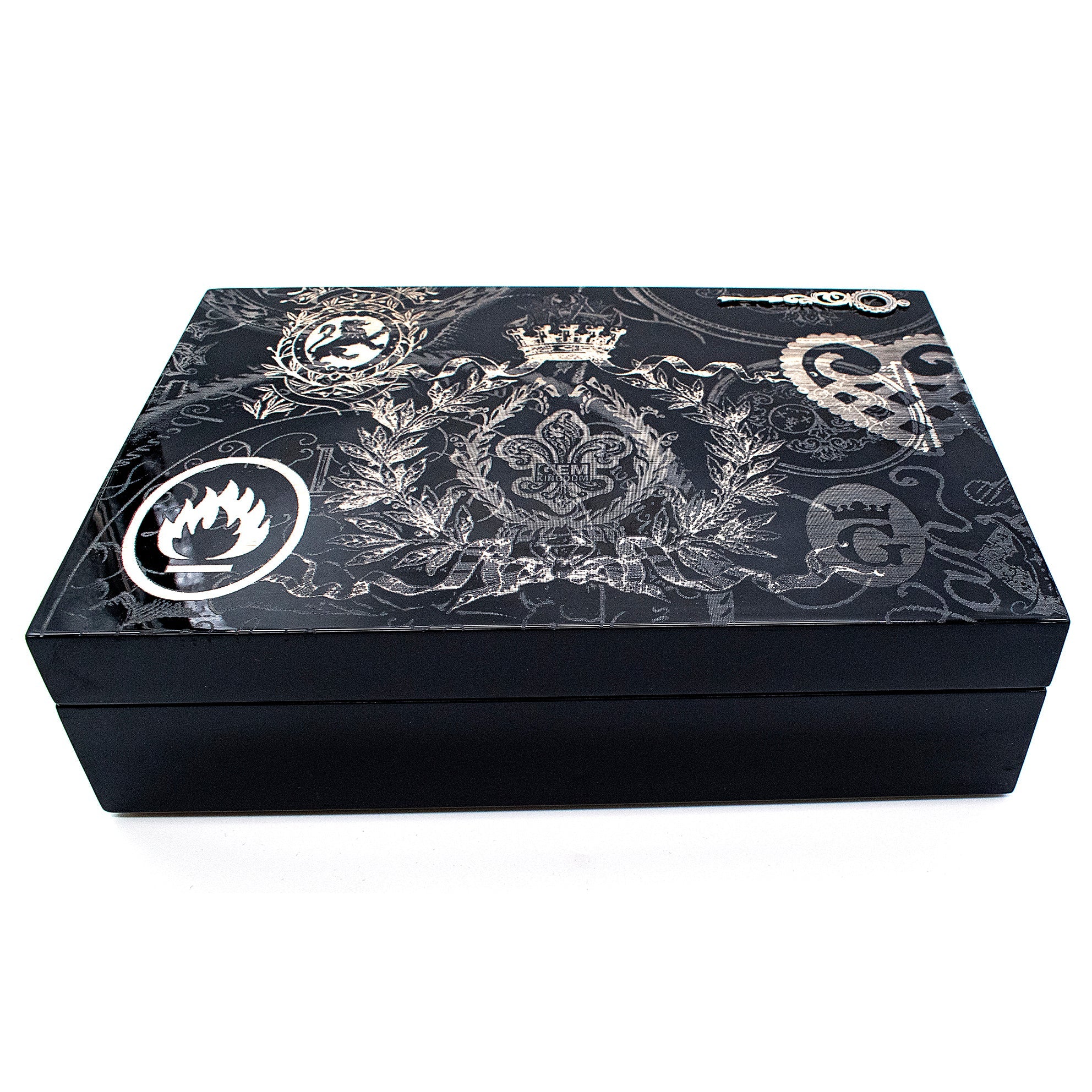 Engraved Black Lacquer Jewelry Box – Gem Kingdom