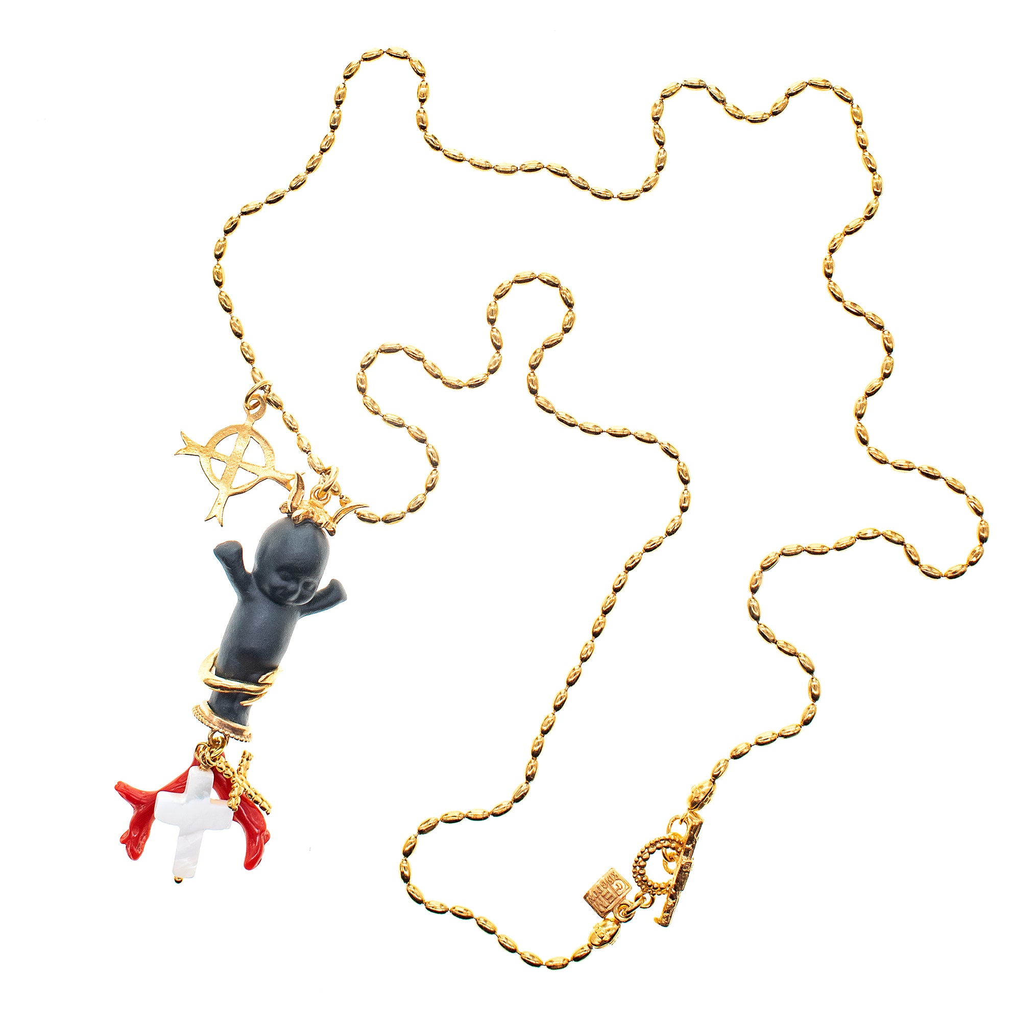 "Jezabella" Ketting Zwart En Goud