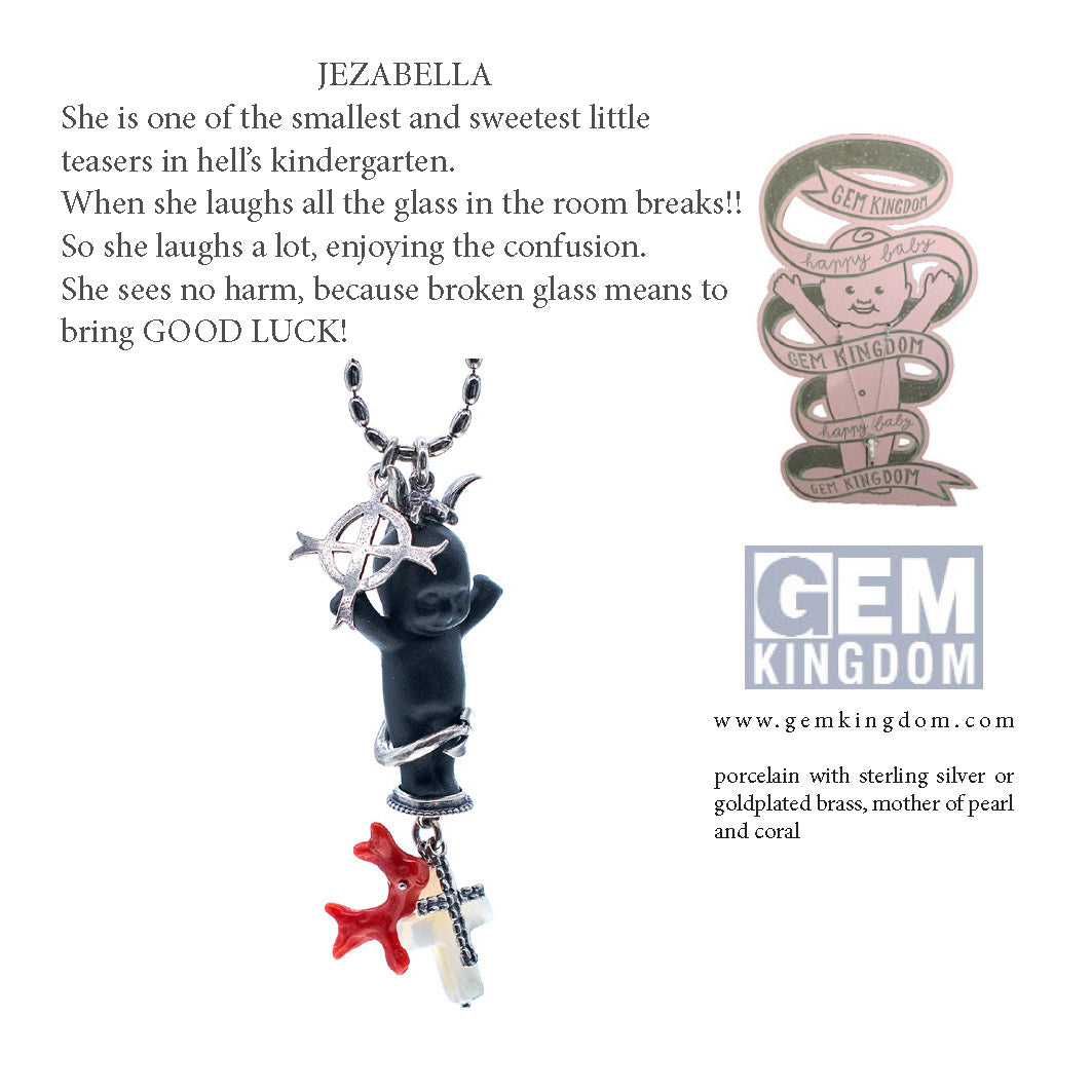 Jezabella Black And Gold Necklace – Gold Plated – Gem Kingdom