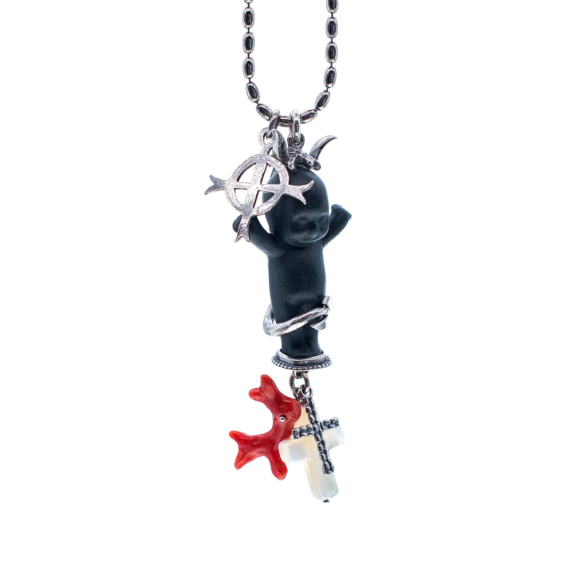 Jezabella Black And Silver Necklace – Sterling Silver – Gem Kingdom