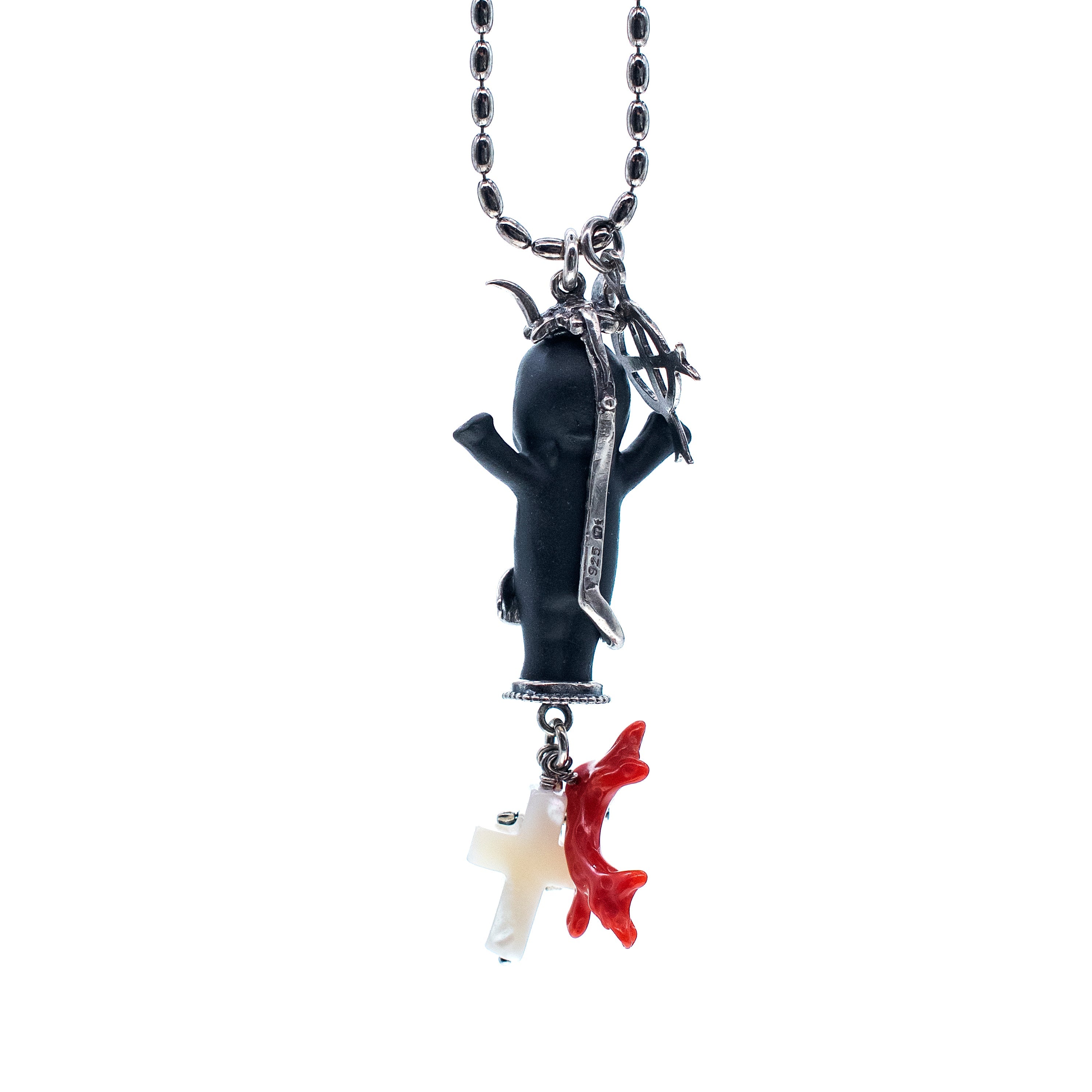Jezabella Black And Silver Necklace – Sterling Silver – Gem Kingdom