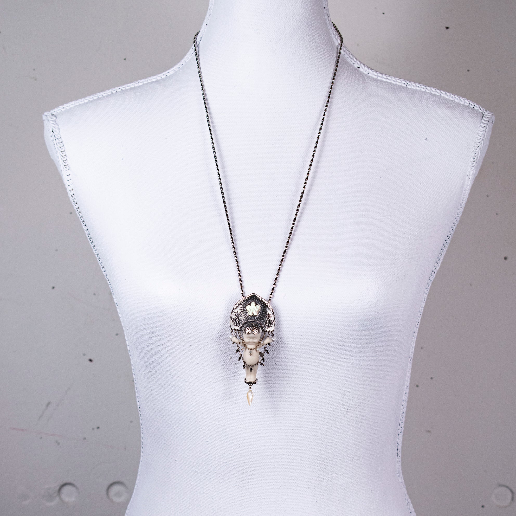 "Koko" Ketting Wit En Zilver