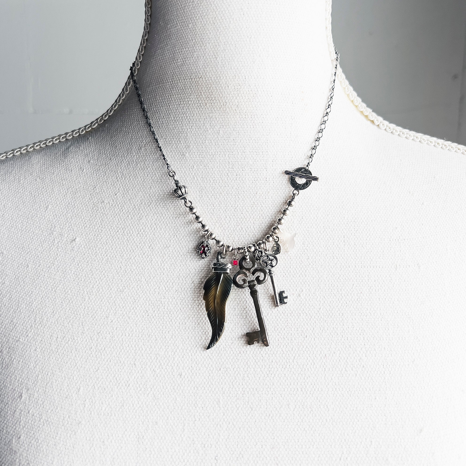 Key Charm Necklace – Sterling Silver – Gem Kingdom