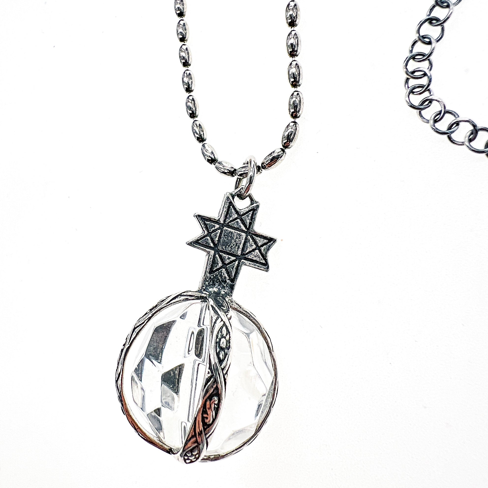 Crystal Pendant Necklace – Sterling Silver – Gem Kingdom