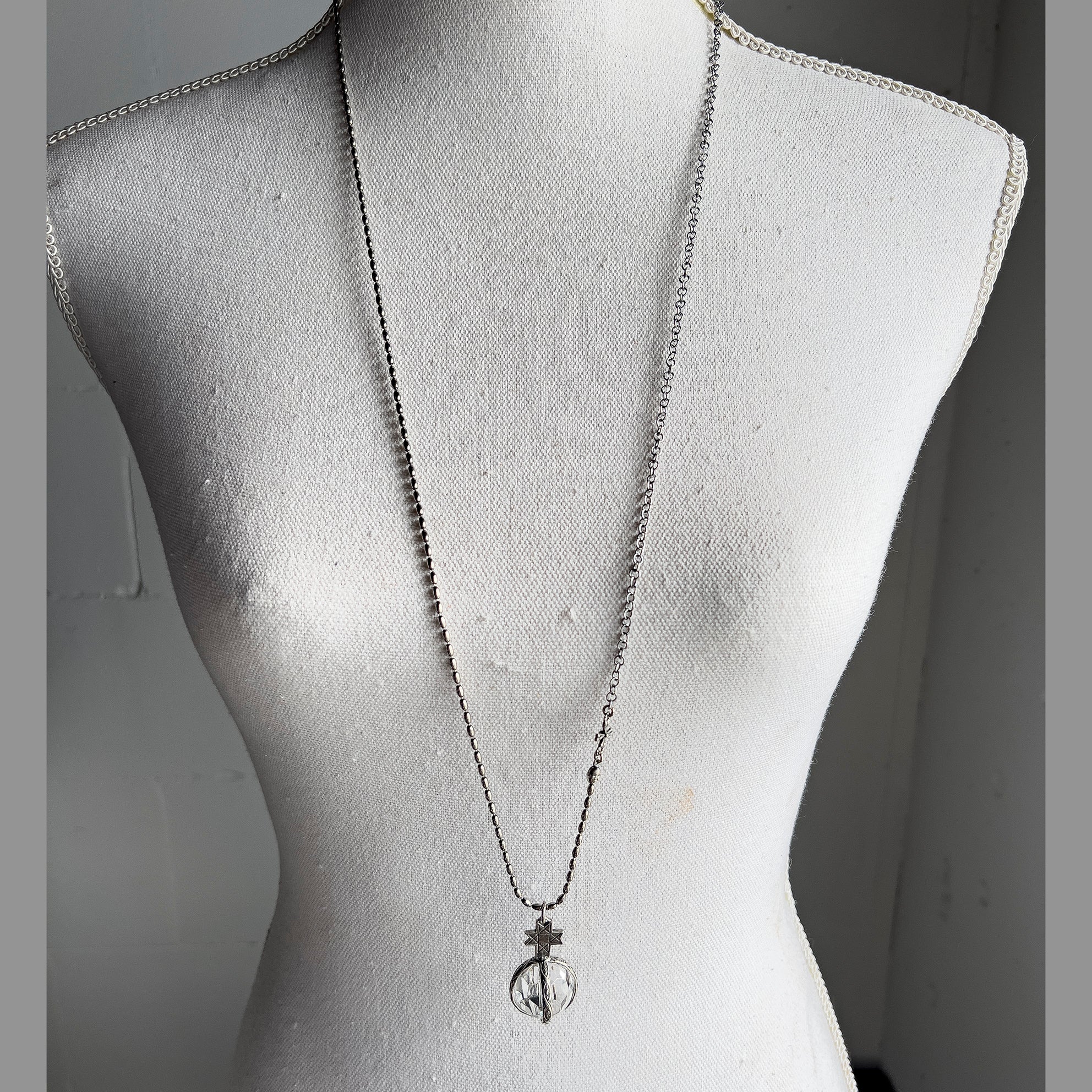 Crystal Pendant Necklace – Sterling Silver – Gem Kingdom
