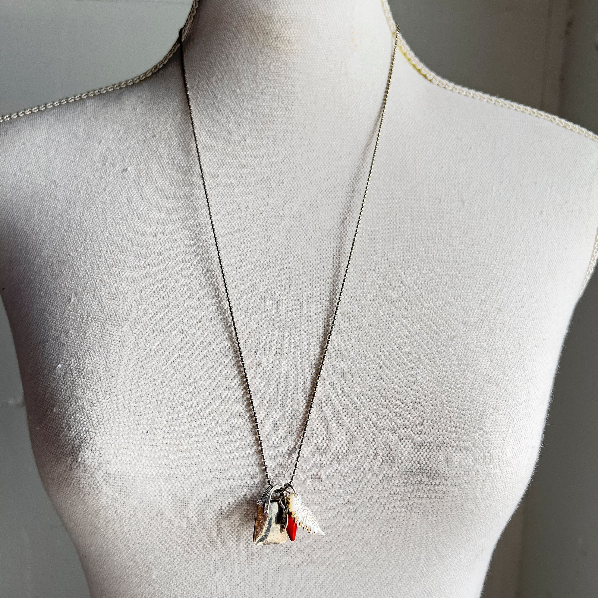 Tote Bag Necklace – Sterling Silver – Gem Kingdom