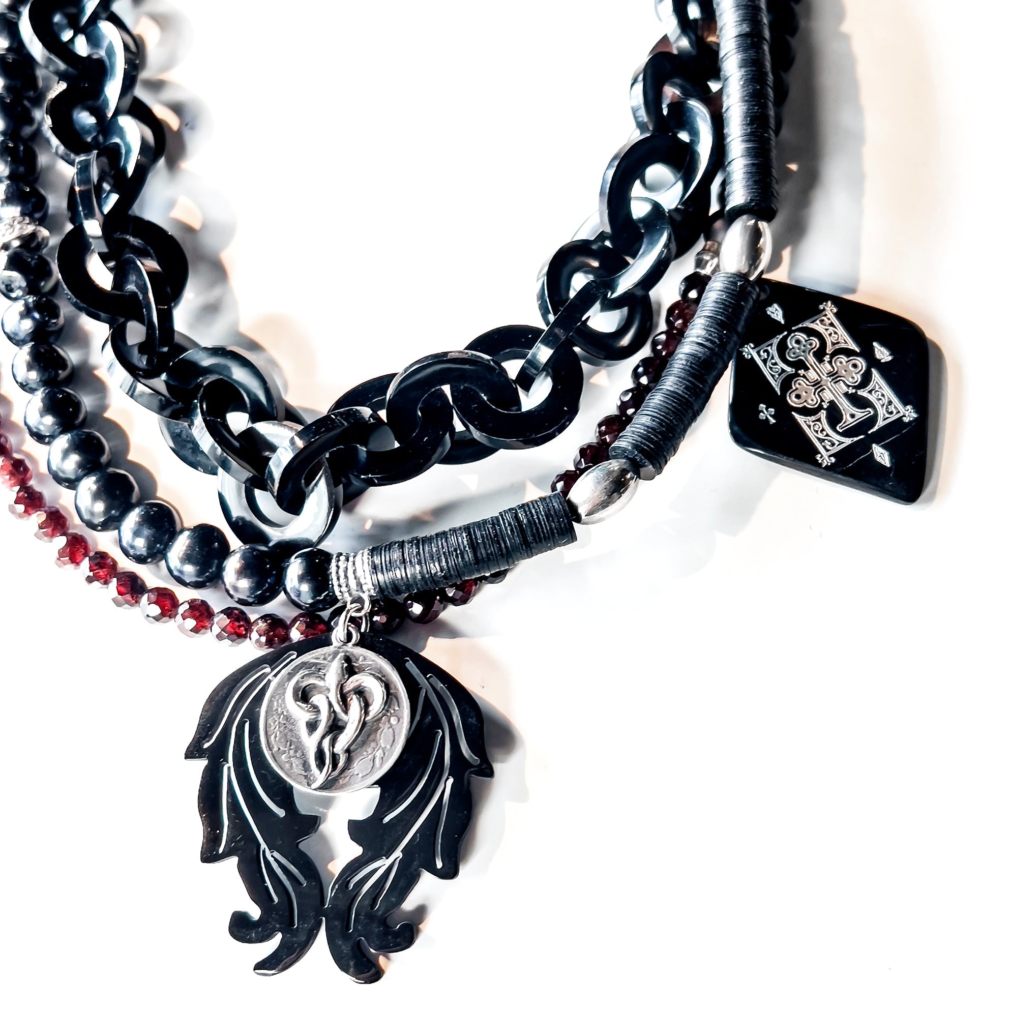 Multi Zwarte Statement Ketting