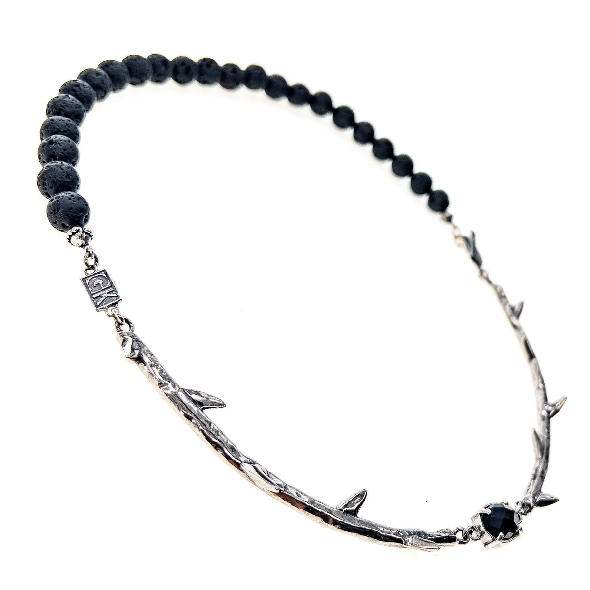 Rebel Rebel Thorn Necklace – Sterling Silver – Gem Kingdom