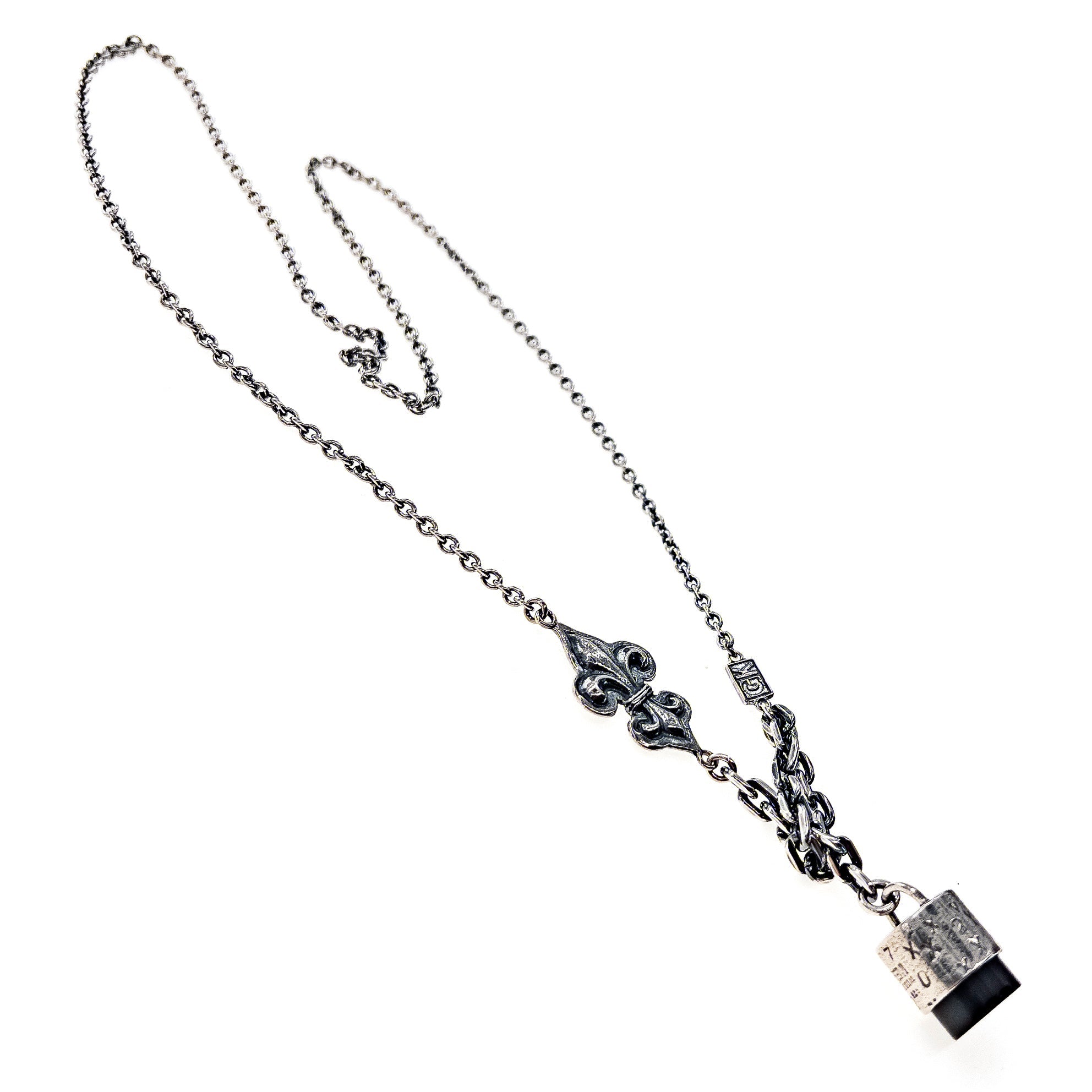 Rebel Rebel Stamp Necklace – Sterling Silver – Gem Kingdom
