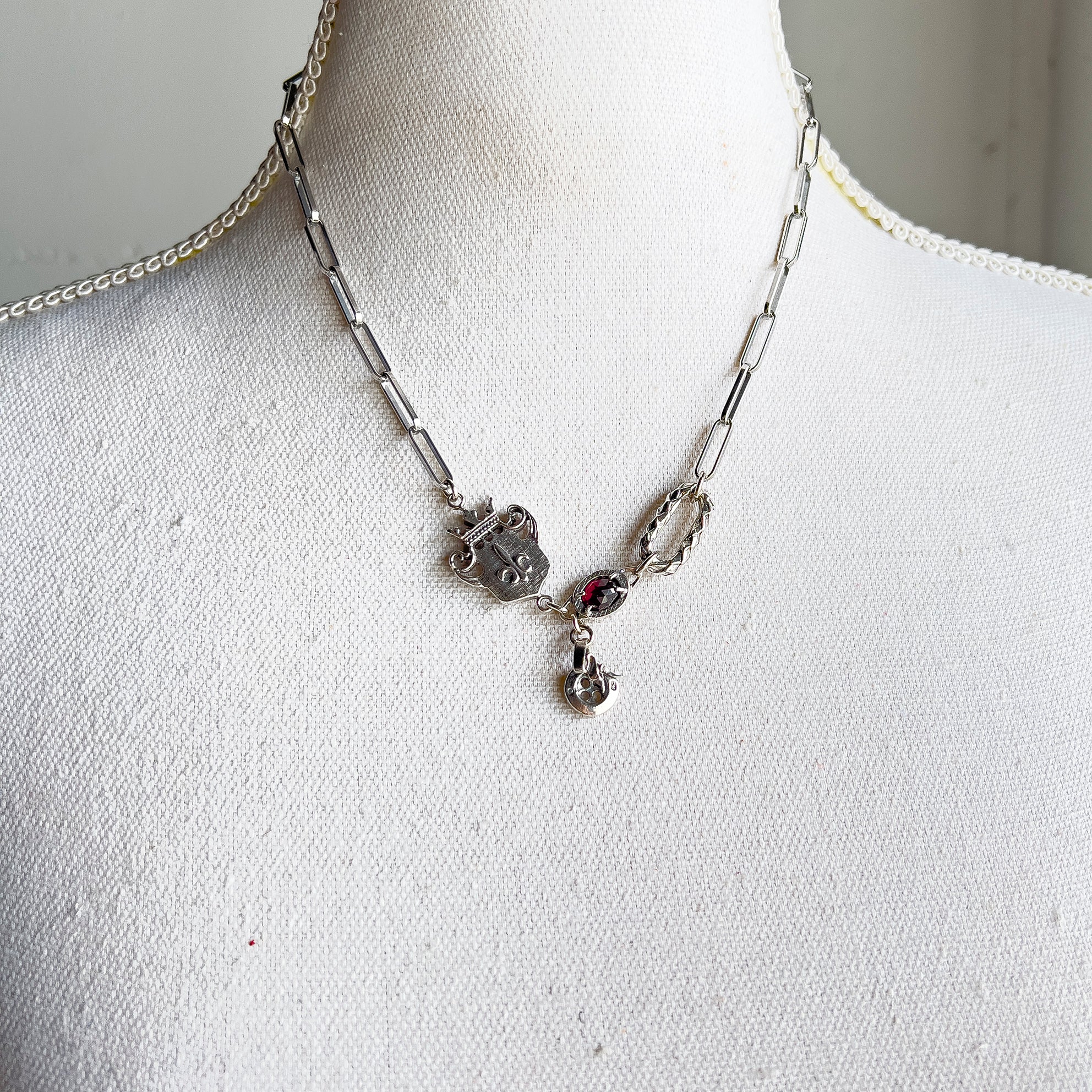 Rebel Rebel Paperclip Necklace – Sterling Silver – Gem Kingdom