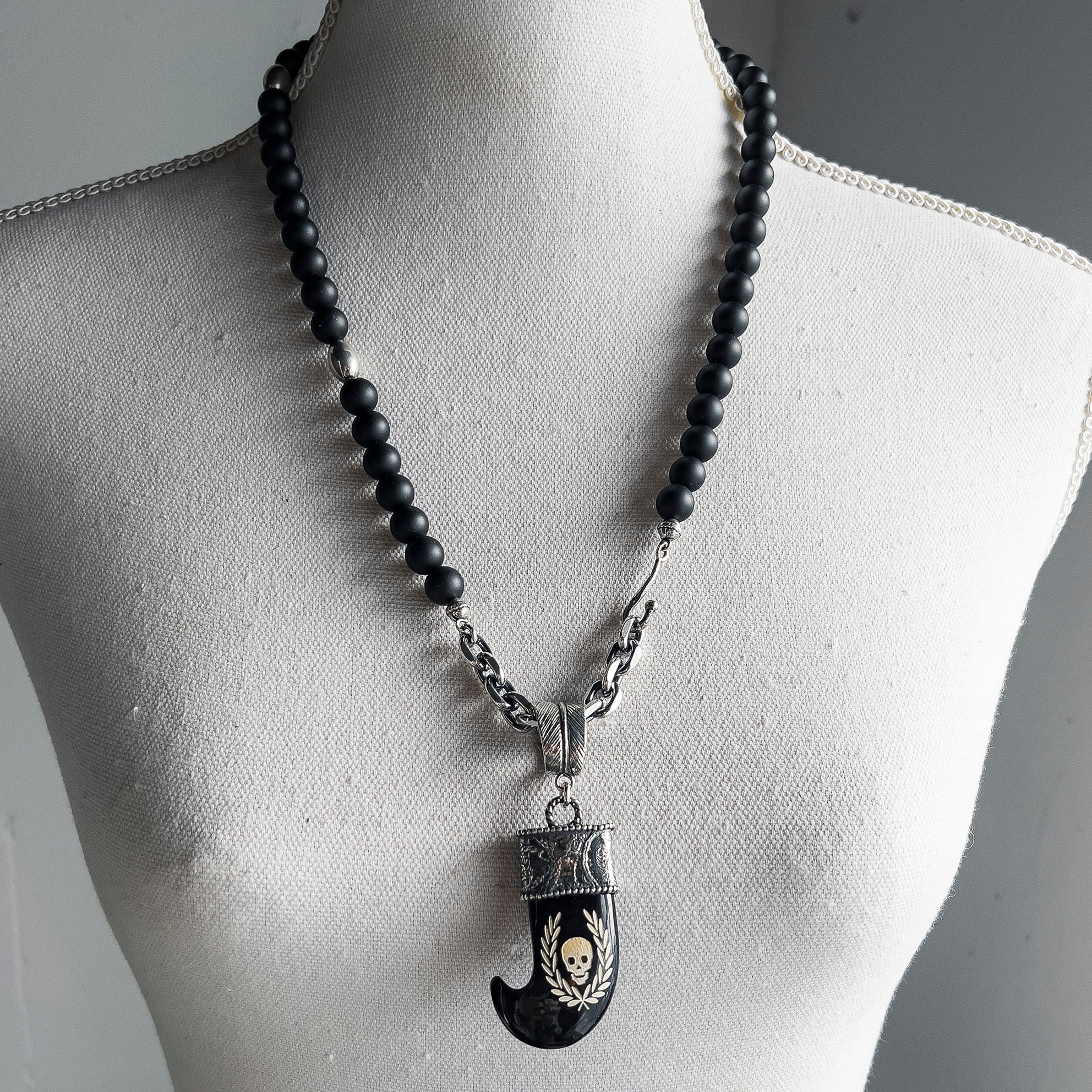 Skull Tooth Beaded Necklace