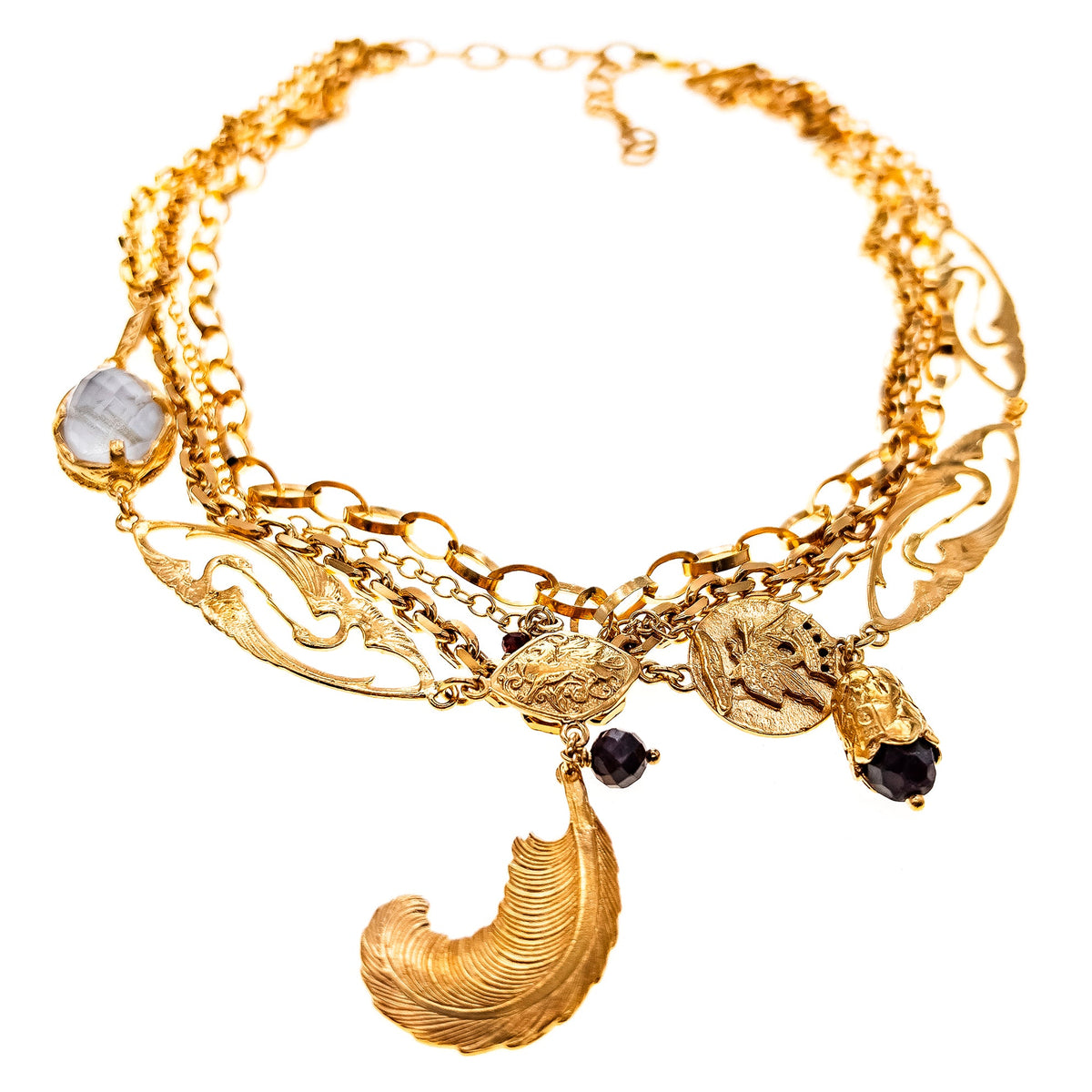 Multi Bedelketting – 18K Verguld – Gem Kingdom