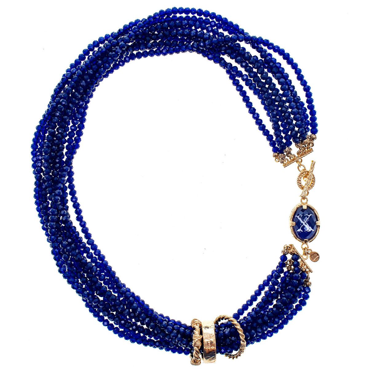 Blue Multi-Strand Necklace – Gold Plated – Gem Kingdom
