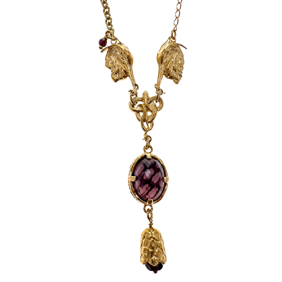 Reiger Ketting Rood – 18K Verguld – Gem Kingdom